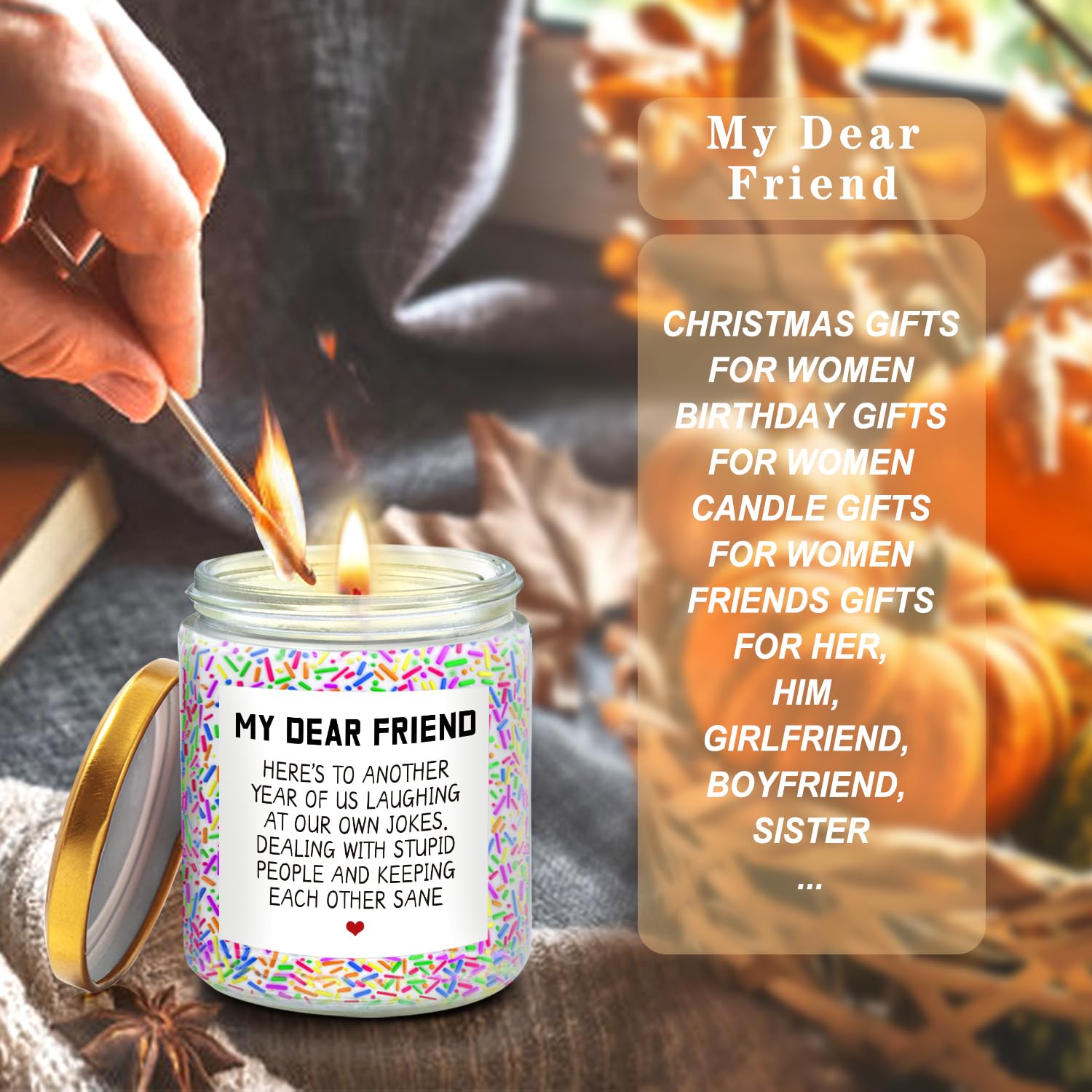 Birthday Gifts for Women, Happy Birthday Candle, Sister Birthday Gifts Ideas LOTICONA uk supplements