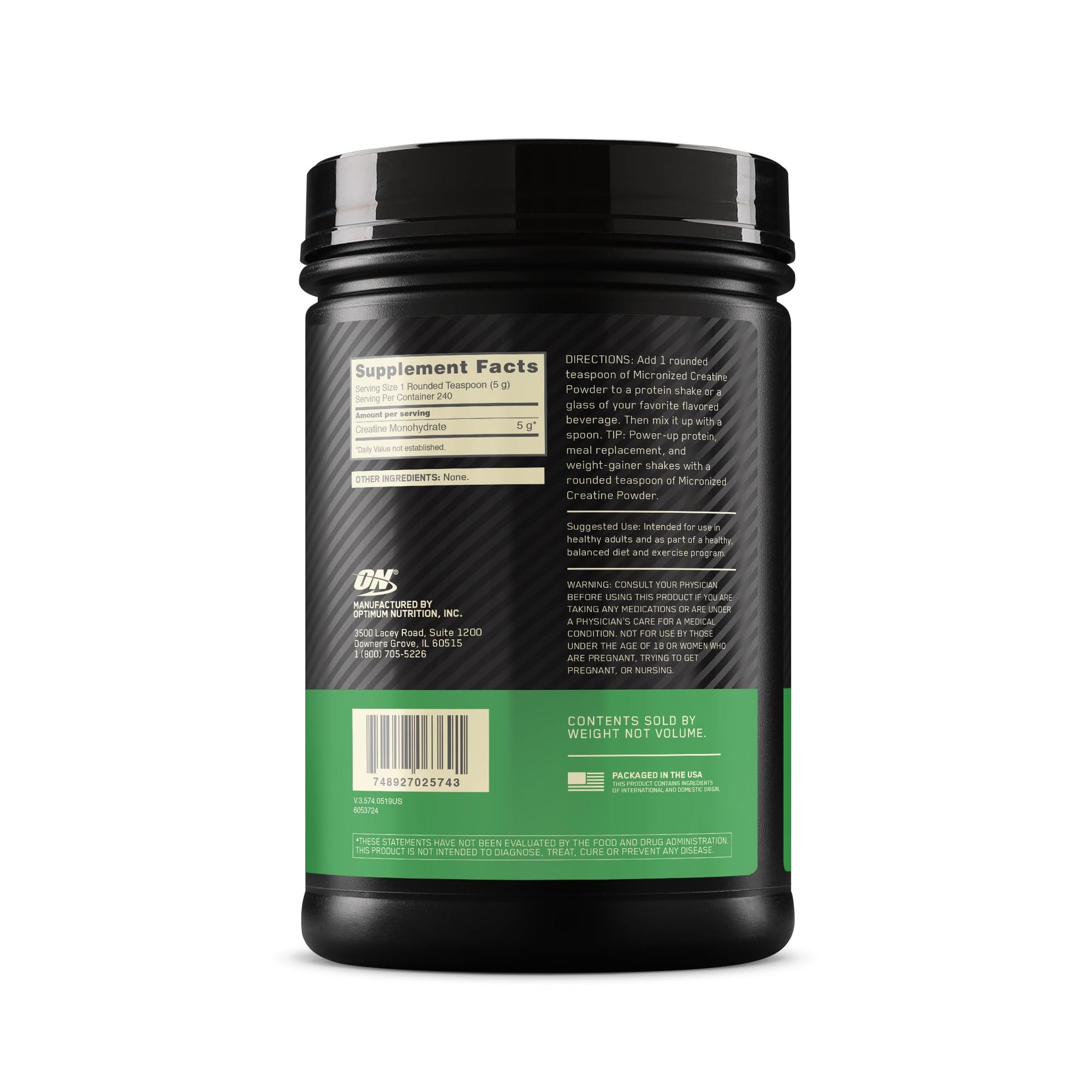 Optimum Nutrition Micronized Creatine Monohydrate Powder, Unflavored, Keto Friendly Optimum Nutrition uk supplements
