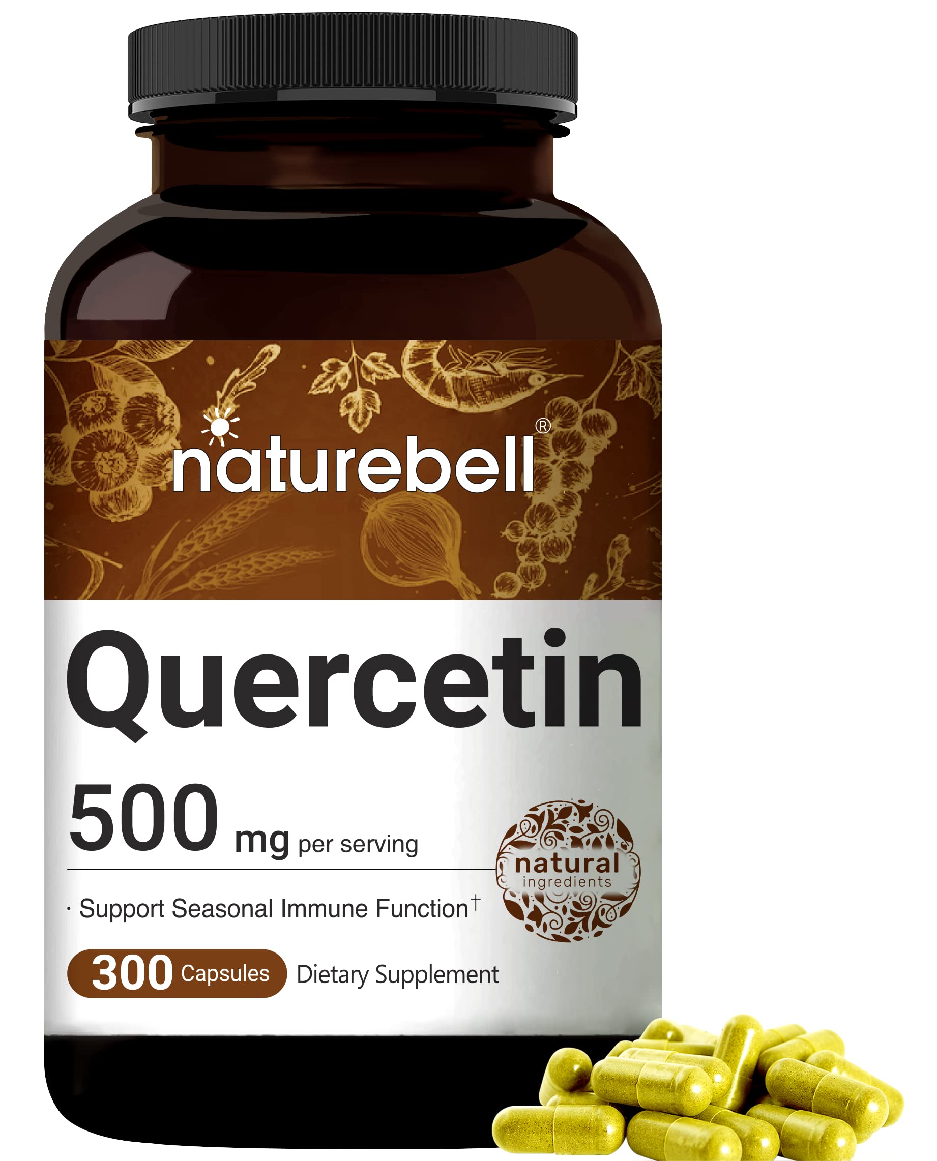 NatureBell Quercetin 500mg Per Serving | 300 Capsules, Ultra Strength Quercetin NatureBell uk supplements