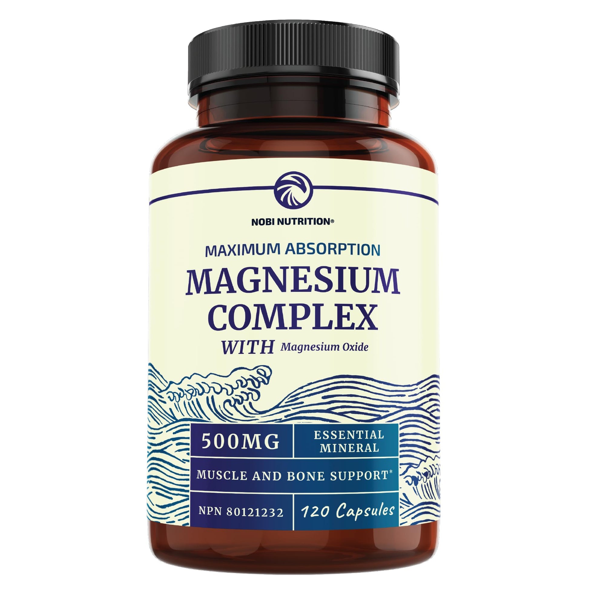 Magnesium Citrate Complex | 500 MG | High Absorption Formula | Calm, Relaxation Nobi Nutrition uk supplements