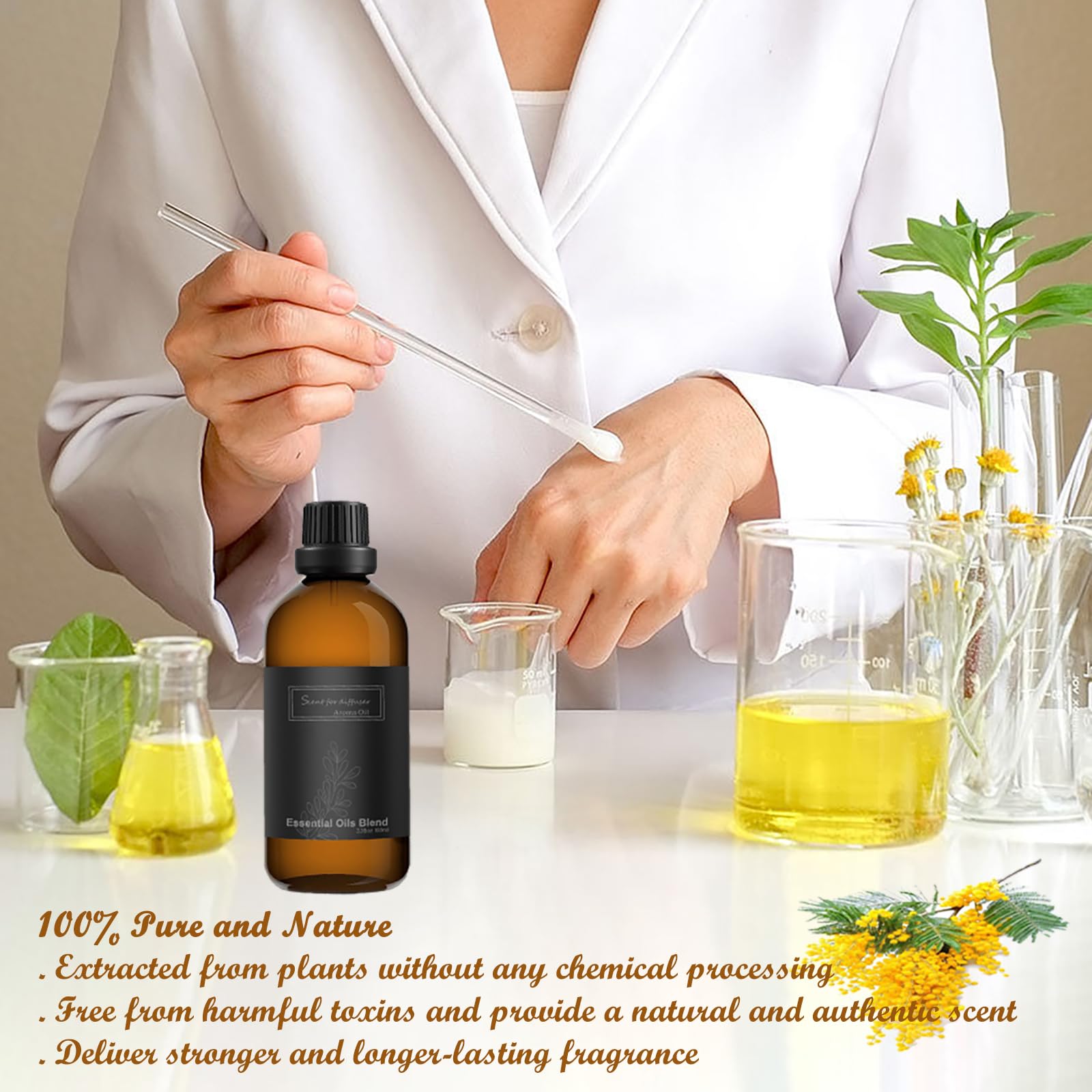 Homnas White Tea Essential Oil 100ML, Hotel Collection 100% Pure and Natural Aromatherapy Oil homnas uk supplements