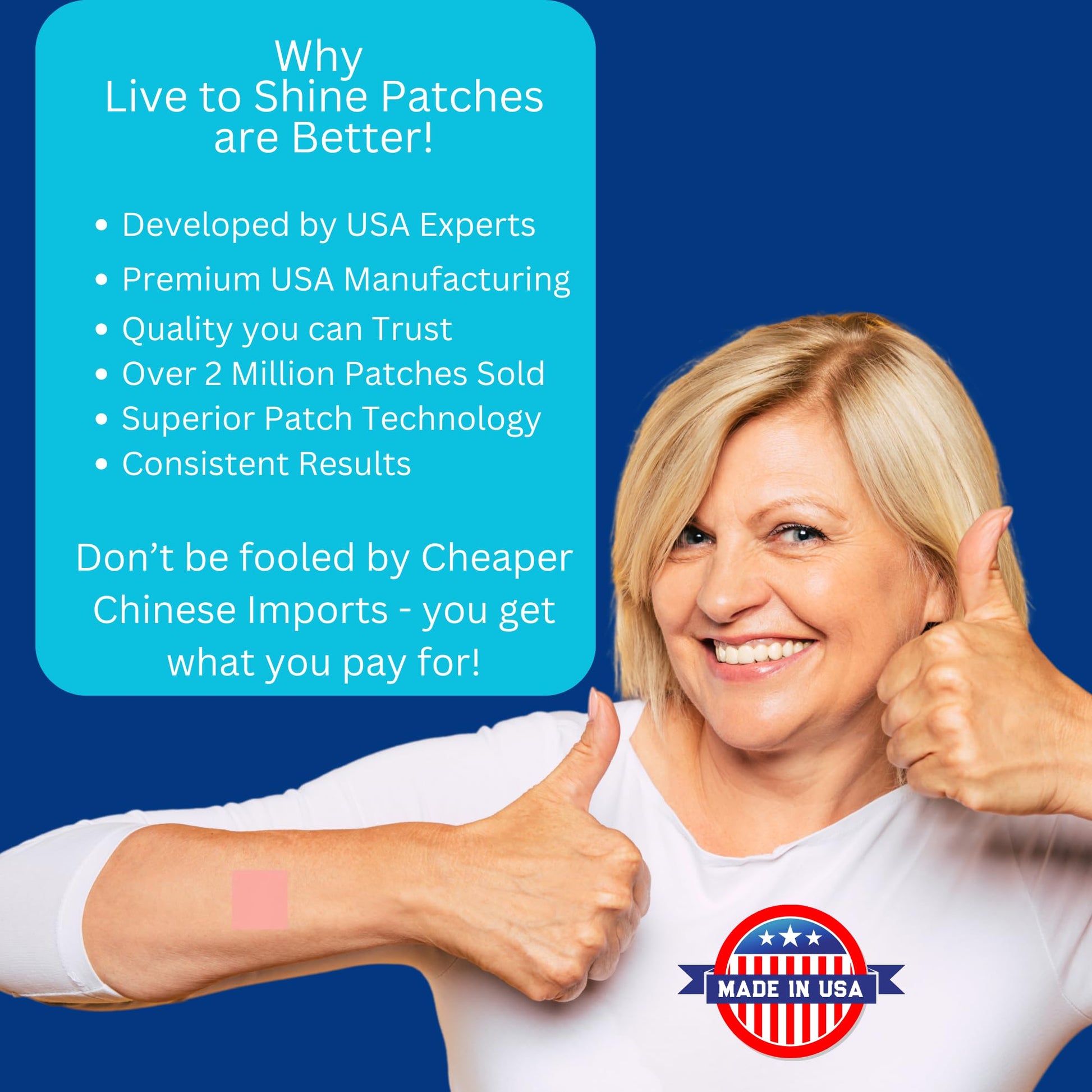 Magnesium Patches for Men and Women - Sleep Support & Relaxation, Muscle Recovery, Nerve Function - USA Made - 30 Premium Fast-Acting, Slow-Release Patches - Live To Shine Live To Shine uk supplements