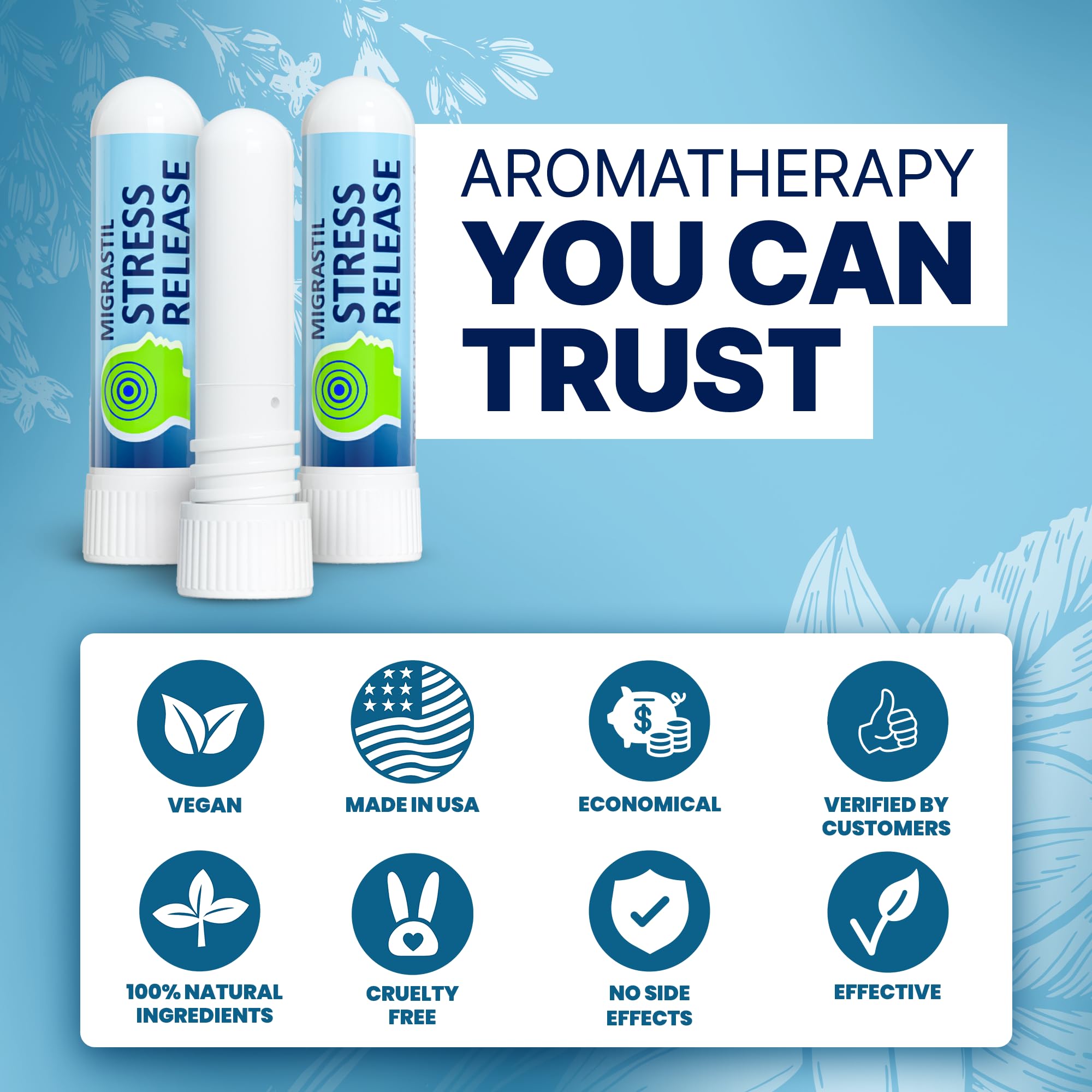Basic Vigor Migrastil Extra Strength Migraine Stick & Stress Release Inhaler 2-Pack Basic Vigor uk supplements