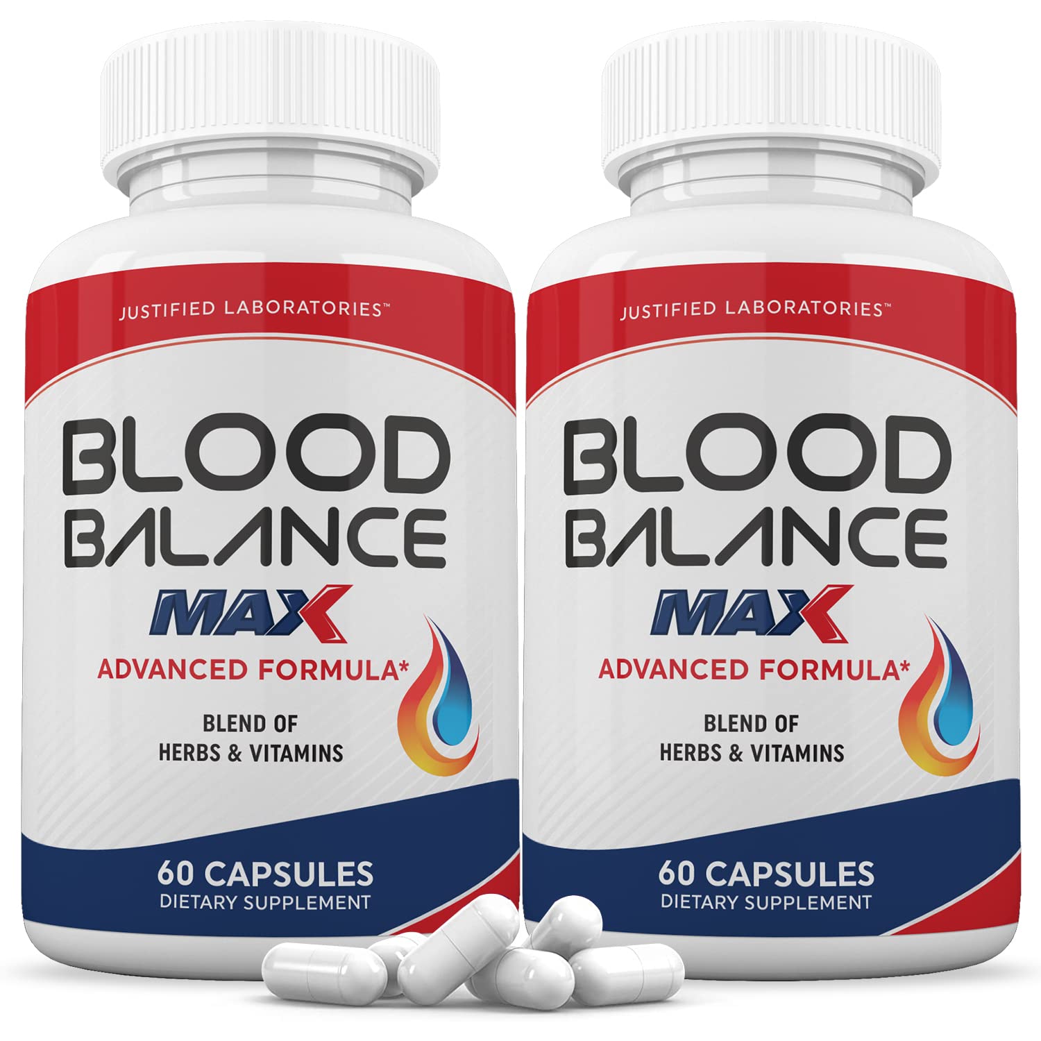 Justified Laboratories (2 Pack Blood Balance Max 1295MG Formula Supplement Pills Justified Laboratories uk supplements