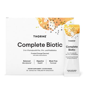 THORNE - Complete Biotic - Probiotic, Prebiotic & Postbiotic for Women, Men & Kids - Supports Gut, Digestive & Immune Health* - Occasional Constipation, Diarrhea, Gas & Bloating Relief* - 30 Servings THORNE uk supplements