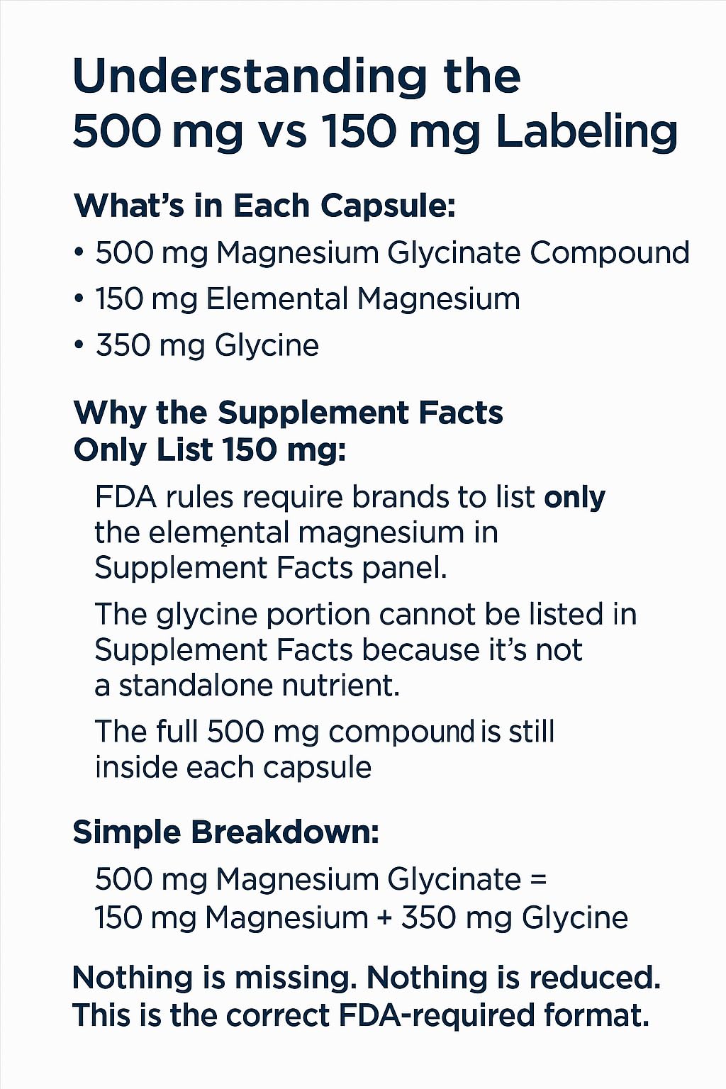 Magno-Humphries Magnesium Glycinate 500 mg - 100 Capsules | Gentle Chelated Form | Muscle, Nerve & Bone Support | Dietary Supplement | GMP Manufactured in The USA Magno-Humphries uk supplements