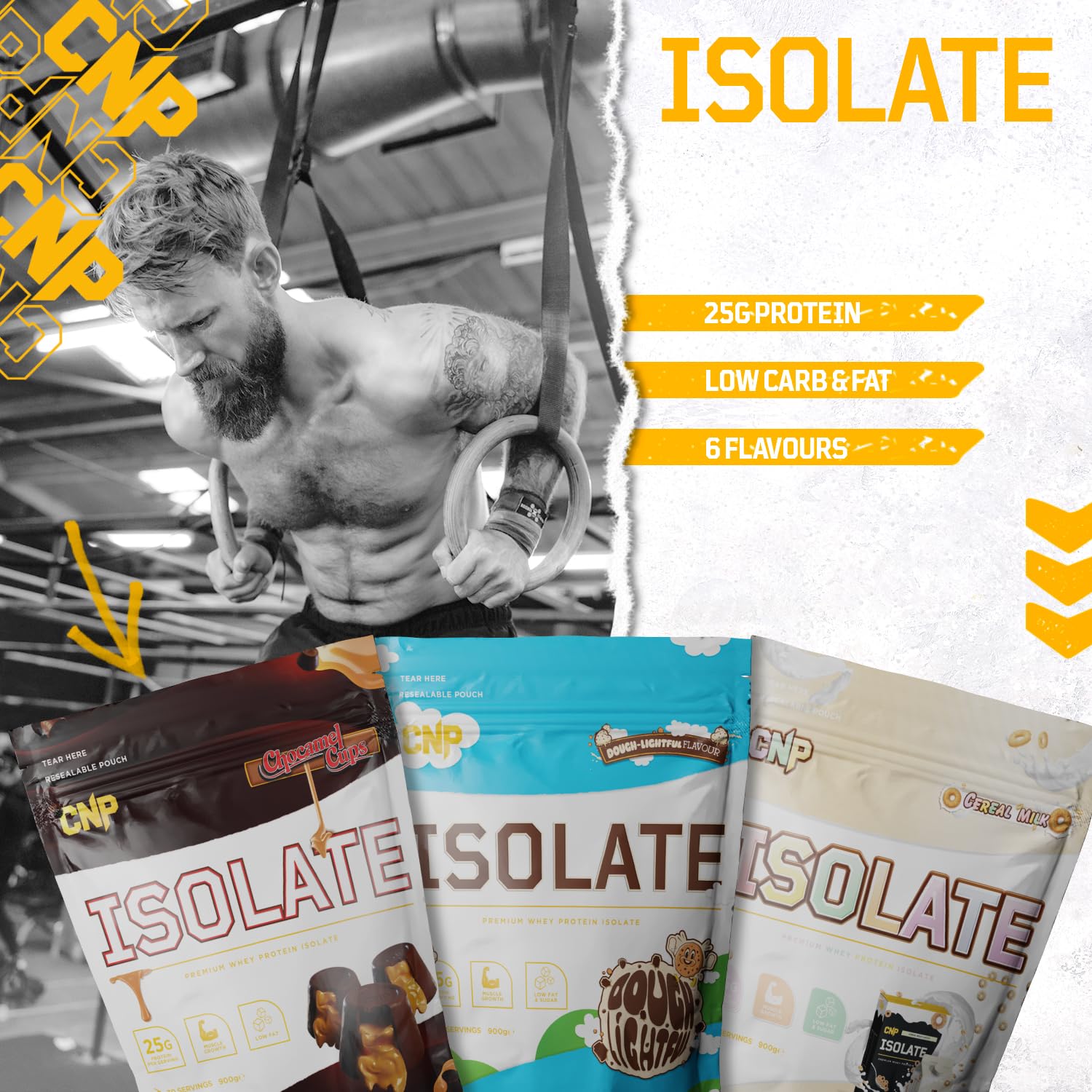 CNP Professional Isolate, Premium Whey Protein Isolate, 26g Protein, 1.6kg & 900g, 53/30 Servings CNP Professional uk supplements