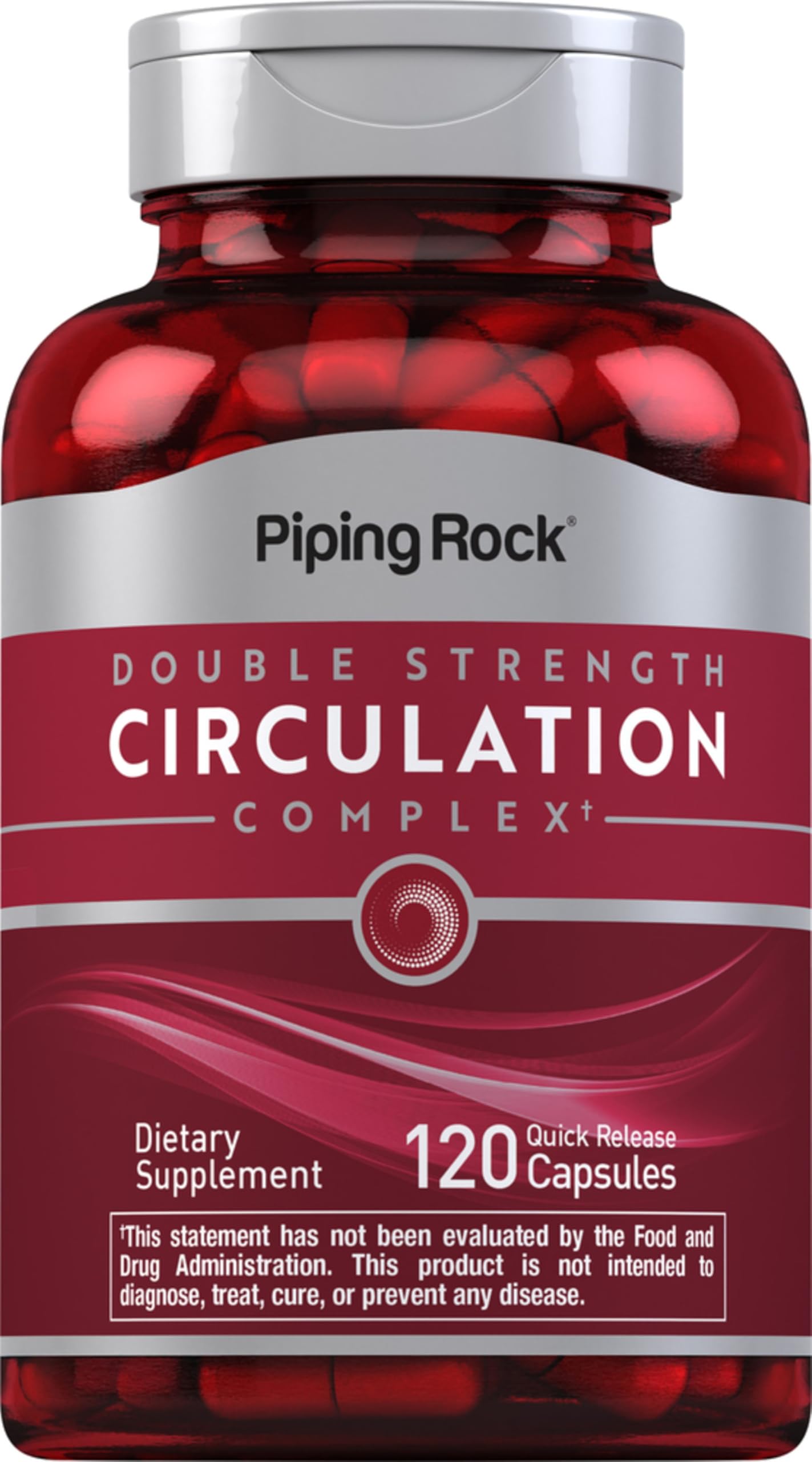 Piping Rock Circulation Supplement | 120 Capsules | Double Strength Complex | Non-GMO, Gluten Free Piping Rock uk supplements
