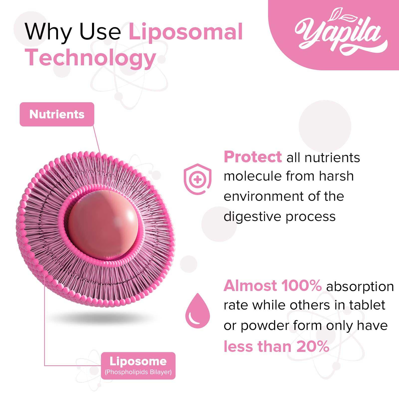 Liposomal Collagen Biotin Capsules, Hydrolyzed Bovine Collagen Peptides 1700 mg, Types 1 & 3 Protein Yapila uk supplements