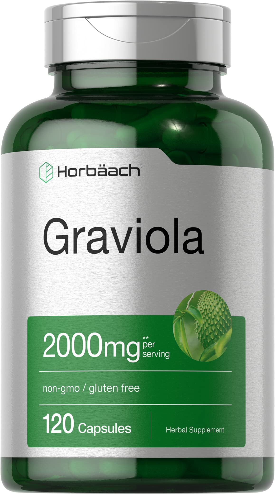 Graviola Extract 2000 mg 120 Capsules With Graviola Proprietary Blend Ingredient Horbäach uk supplements