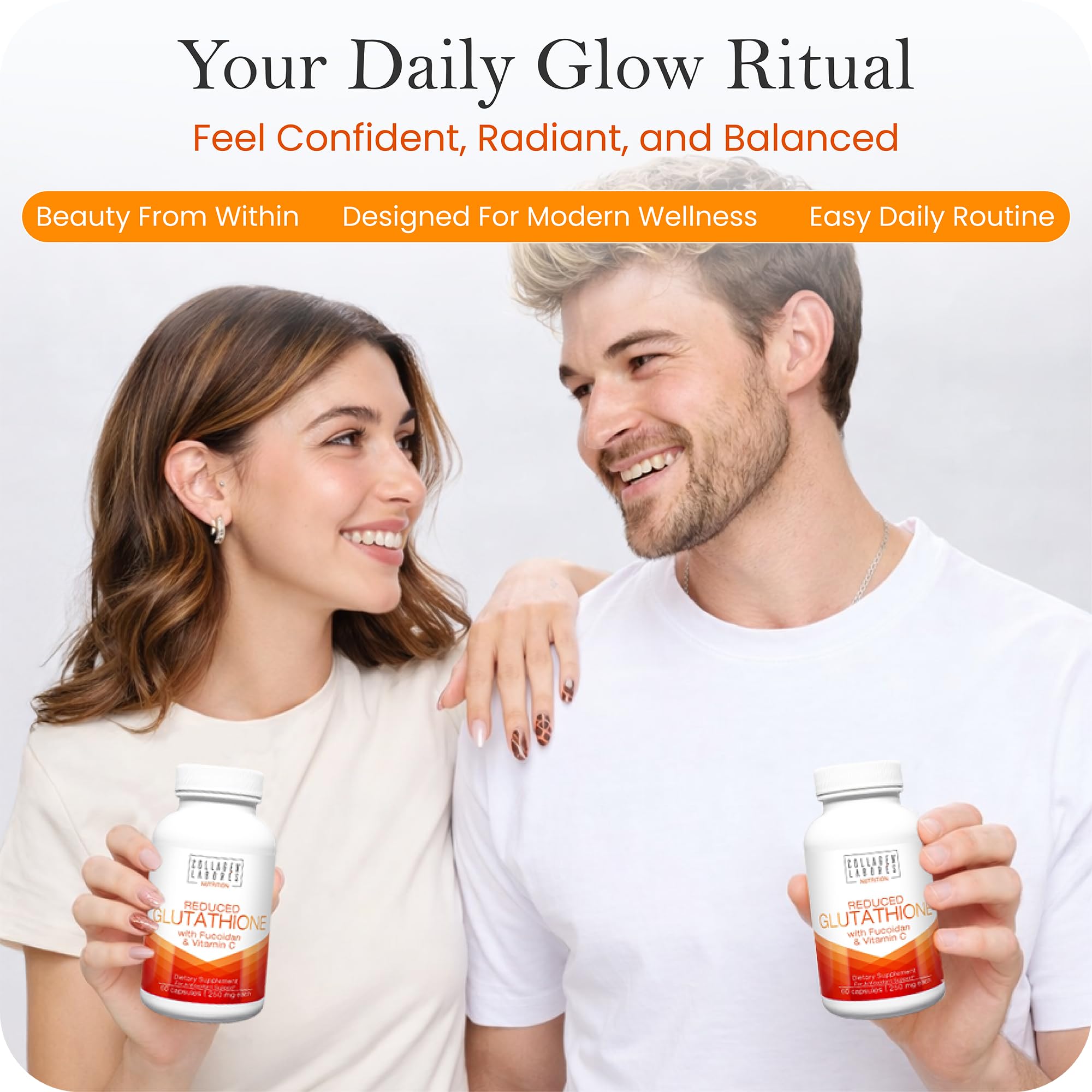 Advanced Glutathione Complex 500mg – with Fucoidan & Vitamin C – Antioxidant Support for Skin Glow, Detox & Immune Health – Non-GMO, Made in USA (60 Capsules) Collagen Laborés uk supplements
