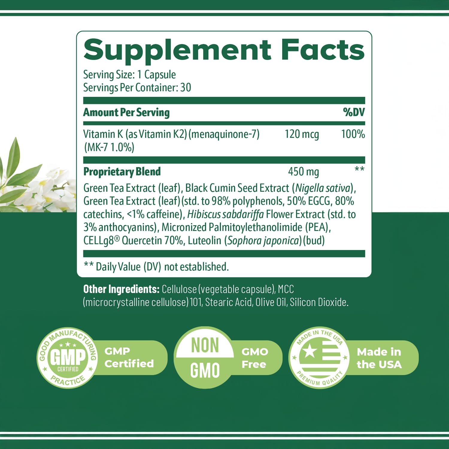 Flexigenics – Natural Support Formula with Green Tea Extract, Black Cumin Seed & Vitamin K2 – Non-GMO, Easy-to-Take – 30 Capsules, 1 Month Supply Nature’s NutriWave uk supplements