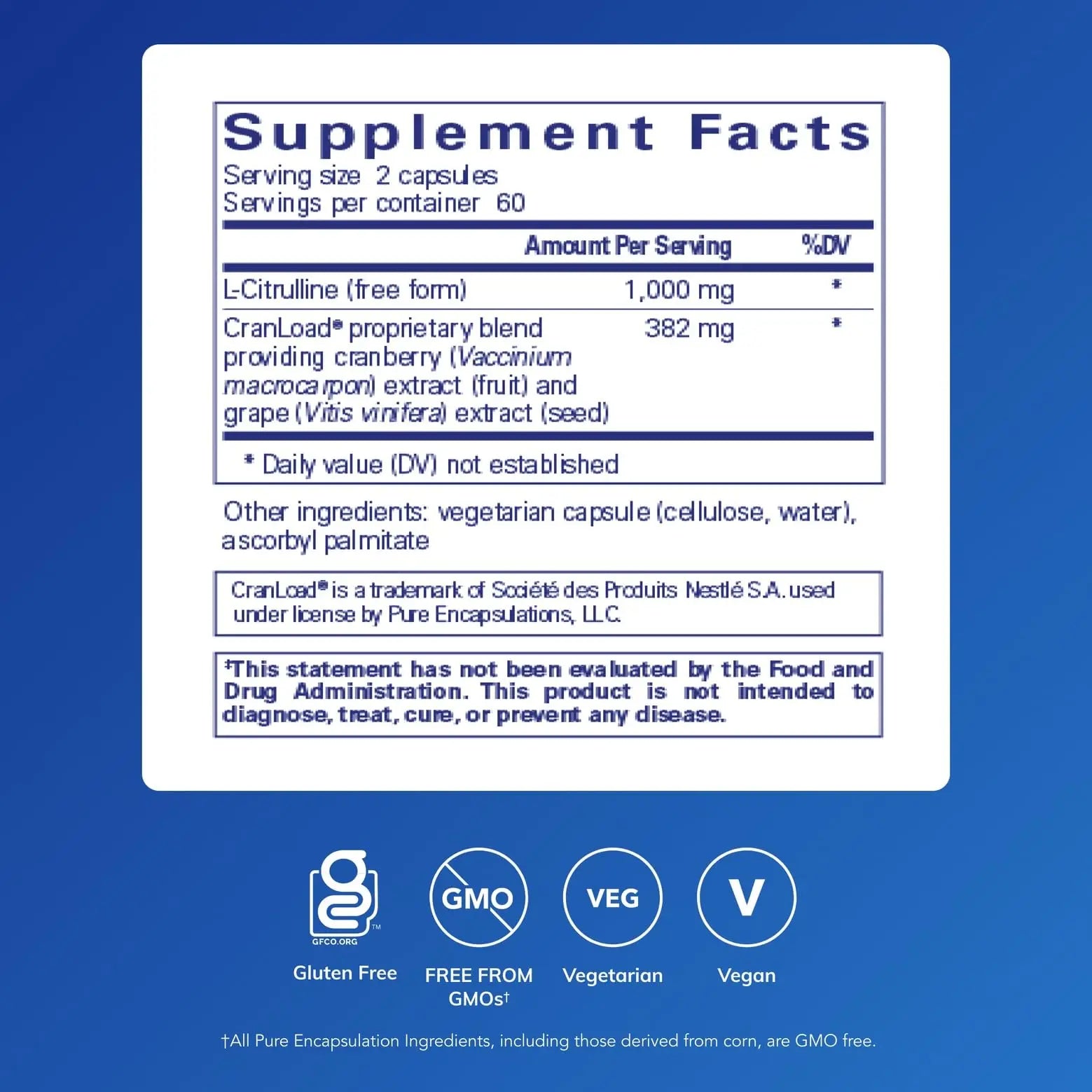 Pure Encapsulations Nitric Oxide Ultra (Capsules) - Supplement Supports Nitric Oxide Production, Healthy Blood Flow & Vascular Health - with L-Citrulline & CranLoad Cranberry Extract - 120 Capsules Pure Encapsulations uk supplements