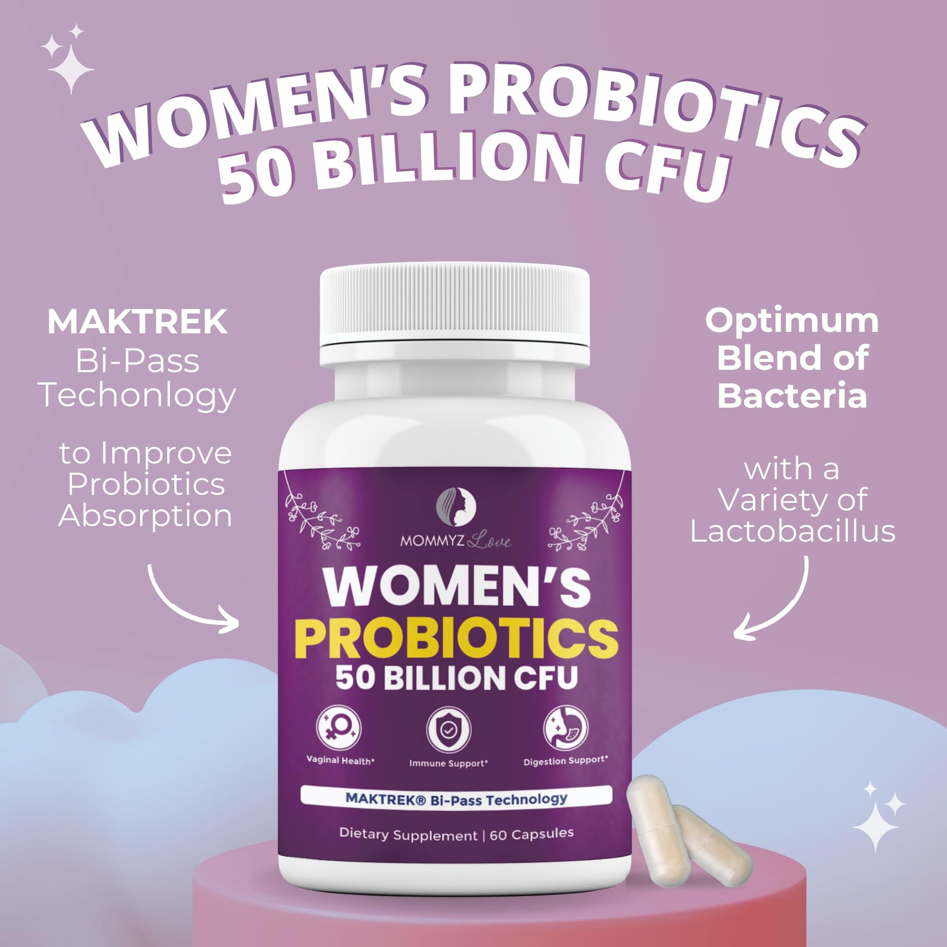 Probiotics for Vaginal Probiotics for Vaginal Odor Control, Balanced PH Levels Plus Apple Cider Vinegar Gummies Mommyz Love uk supplements