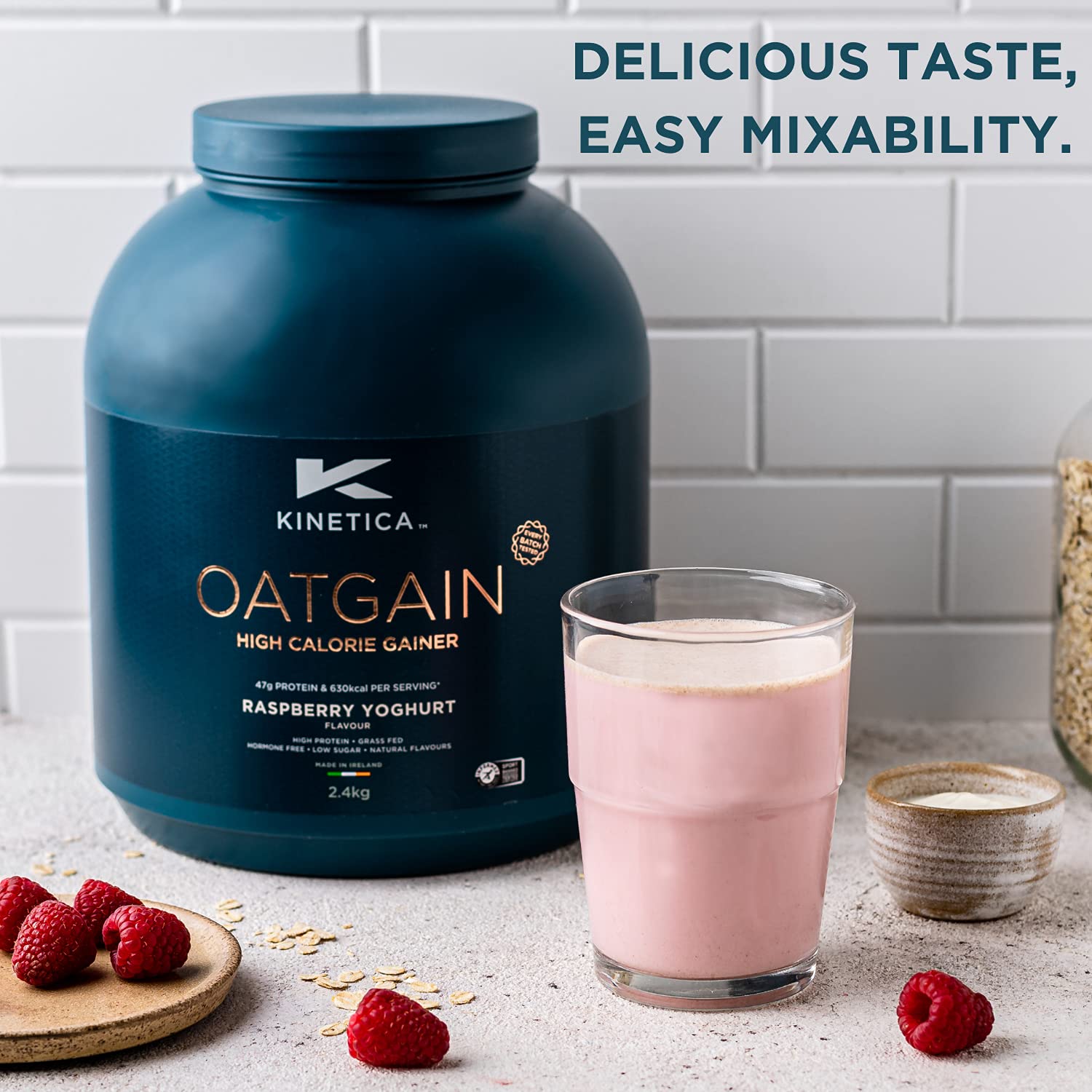 Kinetica OatGain Weight Gainer 600+ Calories & 47g Protein per Serving, 2.4 kg Kinetica uk supplements