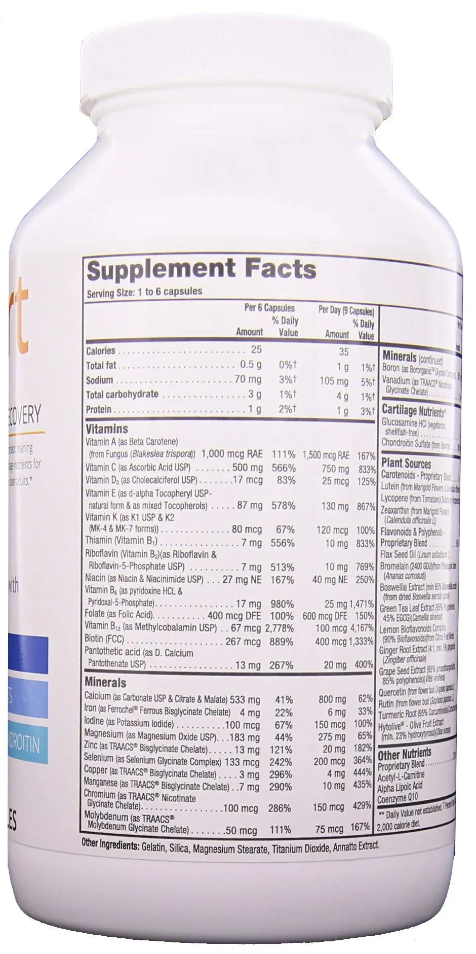 Nutriex Sport Comprehensive Multivitamin Supplement with Glucosamine & Chondroitin 270 Capsules Nutriex uk supplements
