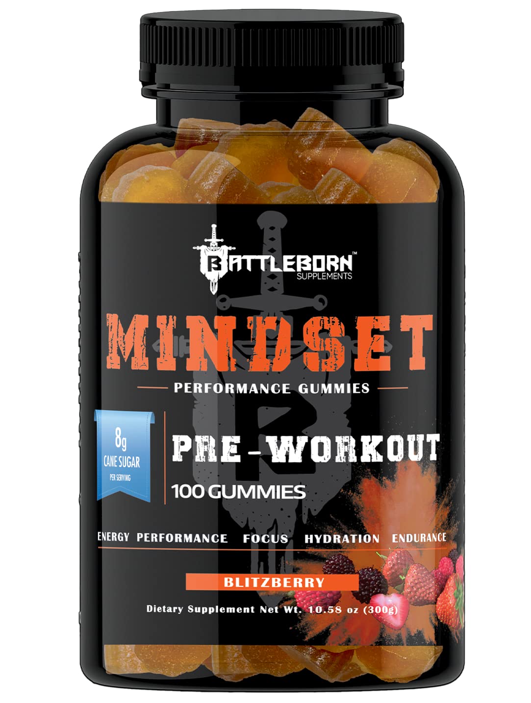 Mindset Dietary Supplement Gummies for Energy and Performance | Naturally Flavored Battle Born Supplements uk supplements