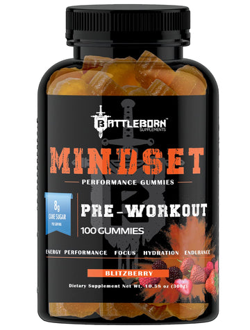 Mindset Dietary Supplement Gummies for Energy and Performance | Naturally Flavored Battle Born Supplements uk supplements
