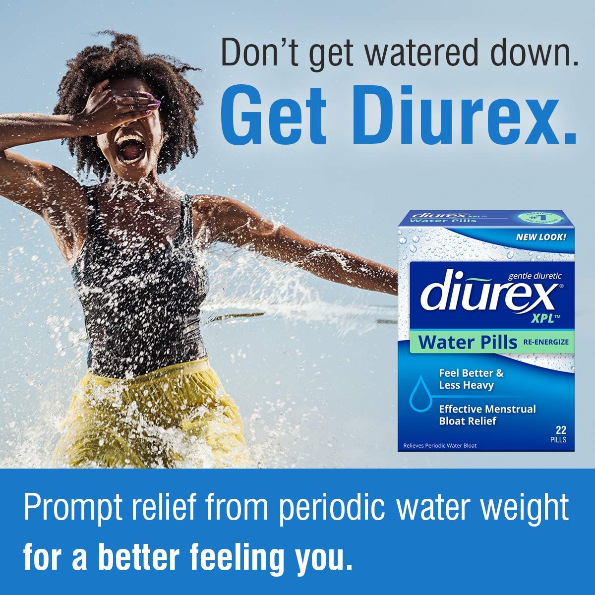 Diurex XPL Re-energizing Water Pills - Relieve Bloating & Fatigue - 22 Count Diurex uk supplements