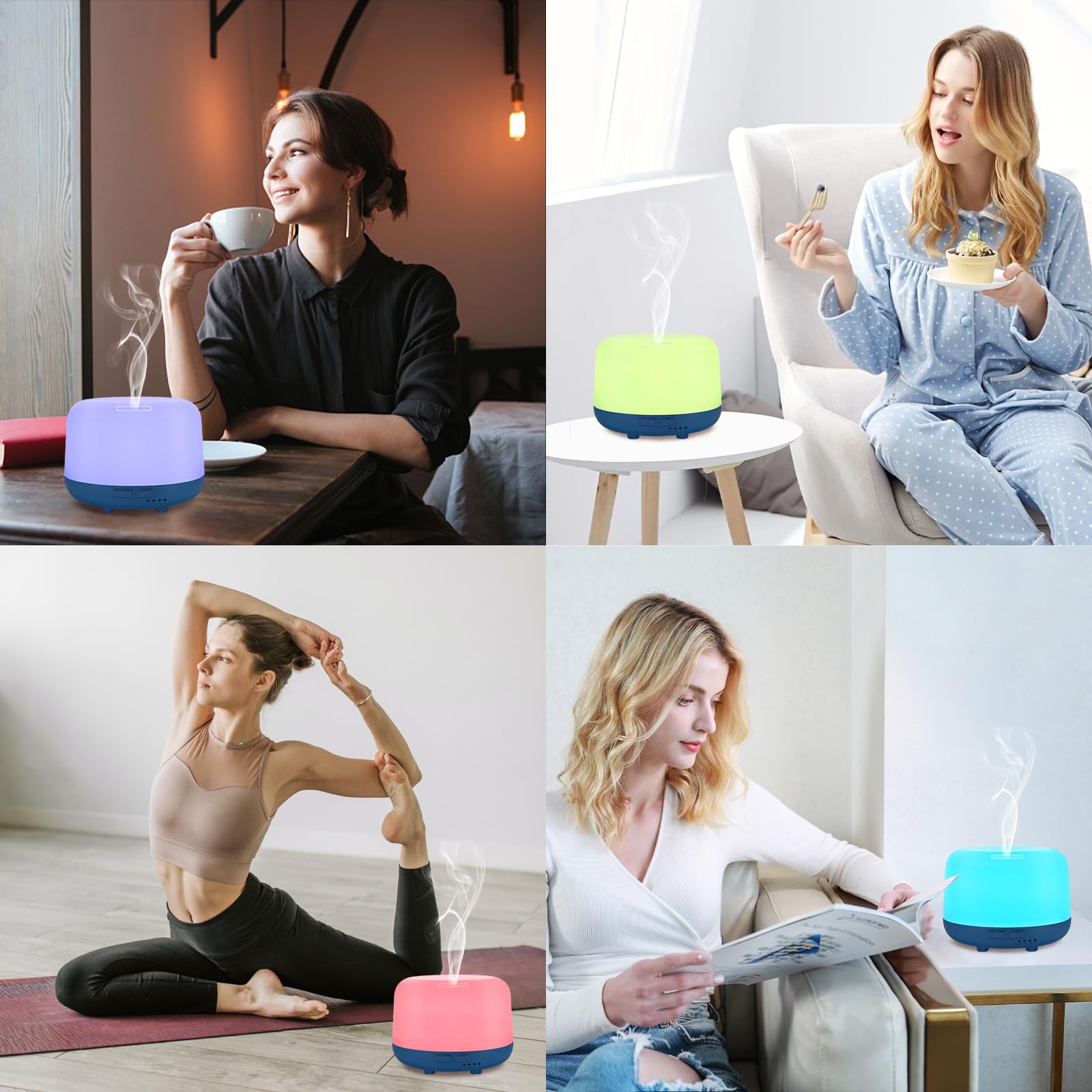 Marchred 300ML Essential Oil Diffuser with Remote Control, 7 LED Color Changing Light Marchred uk supplements