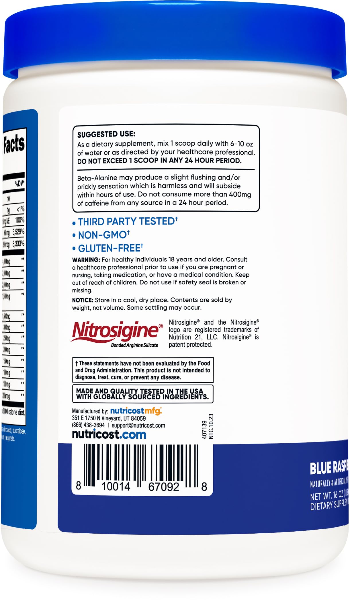 Nutricost Pre-X Xtreme Pre-Workout Powder Complex, Blue Raspberry, 30 Servings Nutricost uk supplements