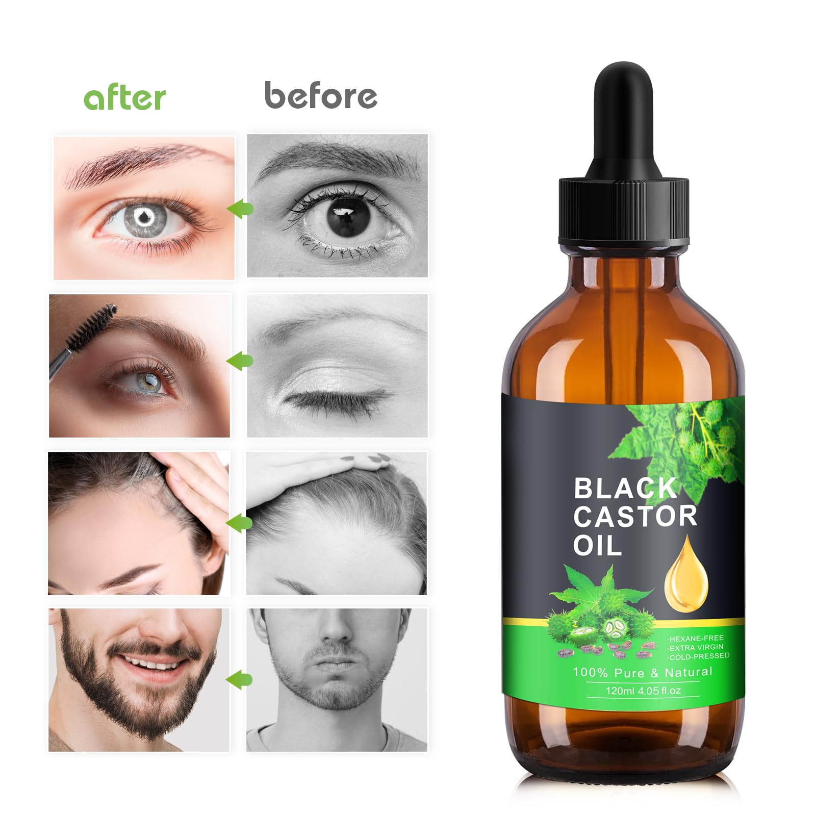 PAVAROP Jamaican Black Castor Oil, Organic Black Castor Oil Cold Pressed in Glass Bottle PAVAROP uk supplements