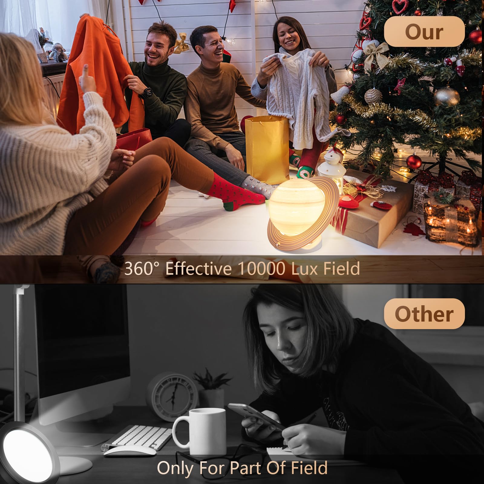 Doraubia Light Therapy Lamp,10000 Lux Sun Lamp with 3 Color Temperatures Doraubia uk supplements