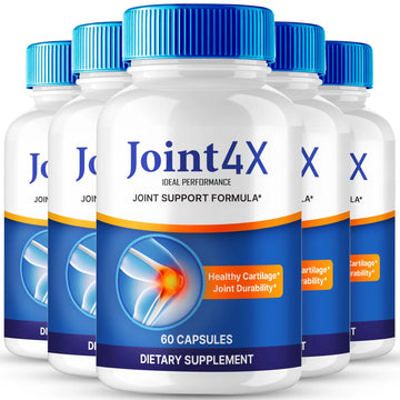 IDEAL PERFORMANCE Joint4X Joint Support Capsules, Official Joint-4X Supplement Pills, All-Natural Formula to Fortify Bones and Bolster Flexibility - Maximum Strength, Joint 4X Pills Reviews (5 Pack) IDEAL PERFORMANCE uk supplements