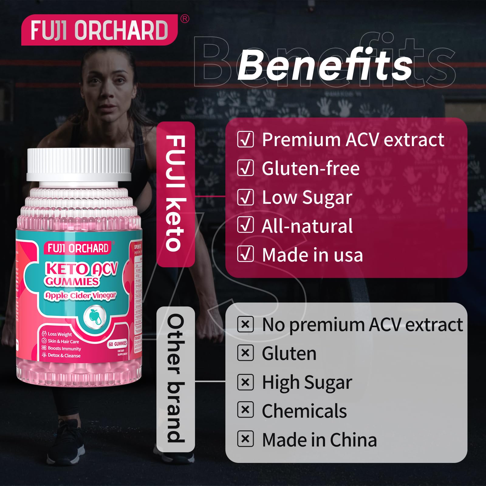 FUJI ORCHARD Keto Acv Gummies, 1500mg Keto Acv Gummies Advanced Weight Loss FUJI ORCHARD uk supplements