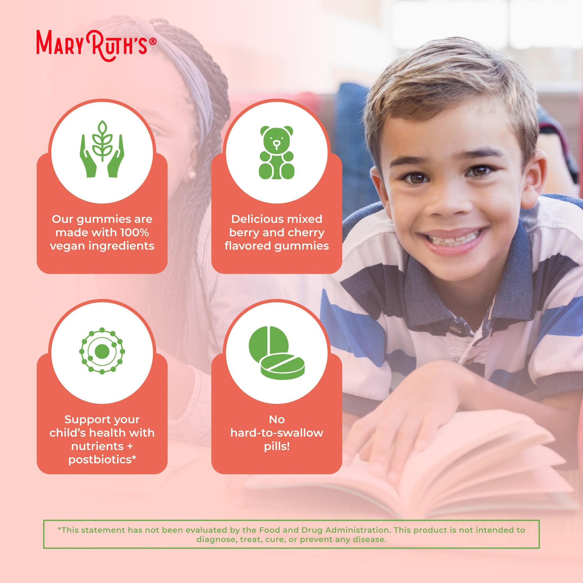 Kids Vitamins by MaryRuth's | USDA Organic | Multivitamin Gummies + Postbiotics for Ages 4+ | Multivitamin for Kids with Lactobacillus Rhamnosus | MaryRuth Organics uk supplements