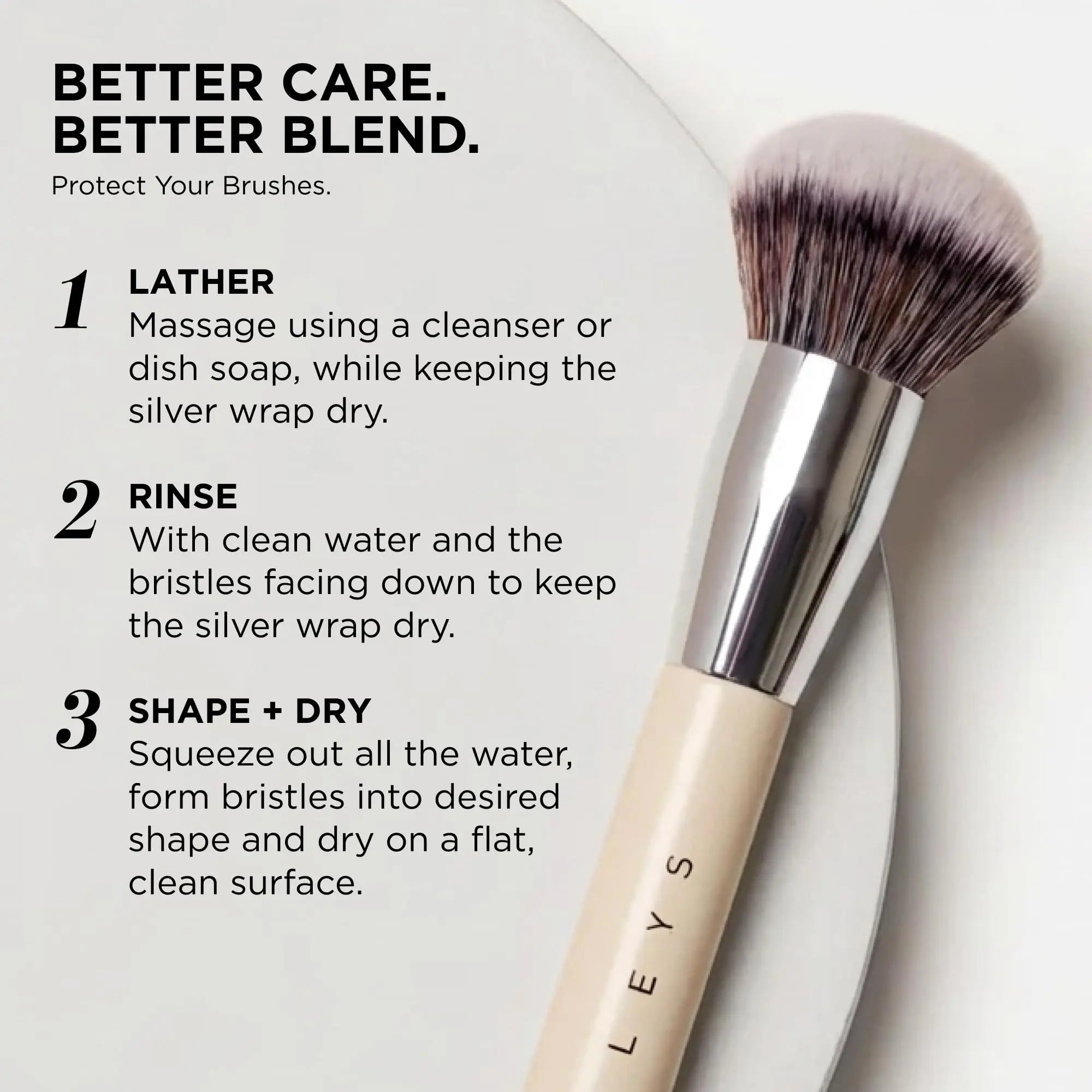 Haleys Beauty Kabuki Foundation Brush For Applying Powder, Foundation, Bronzer, Blush, and Mineral Make up, Soft Bristles, Seamless Blending, Makeup Brushes Essential, Vegan & Cruelty Free HALEYS uk supplements