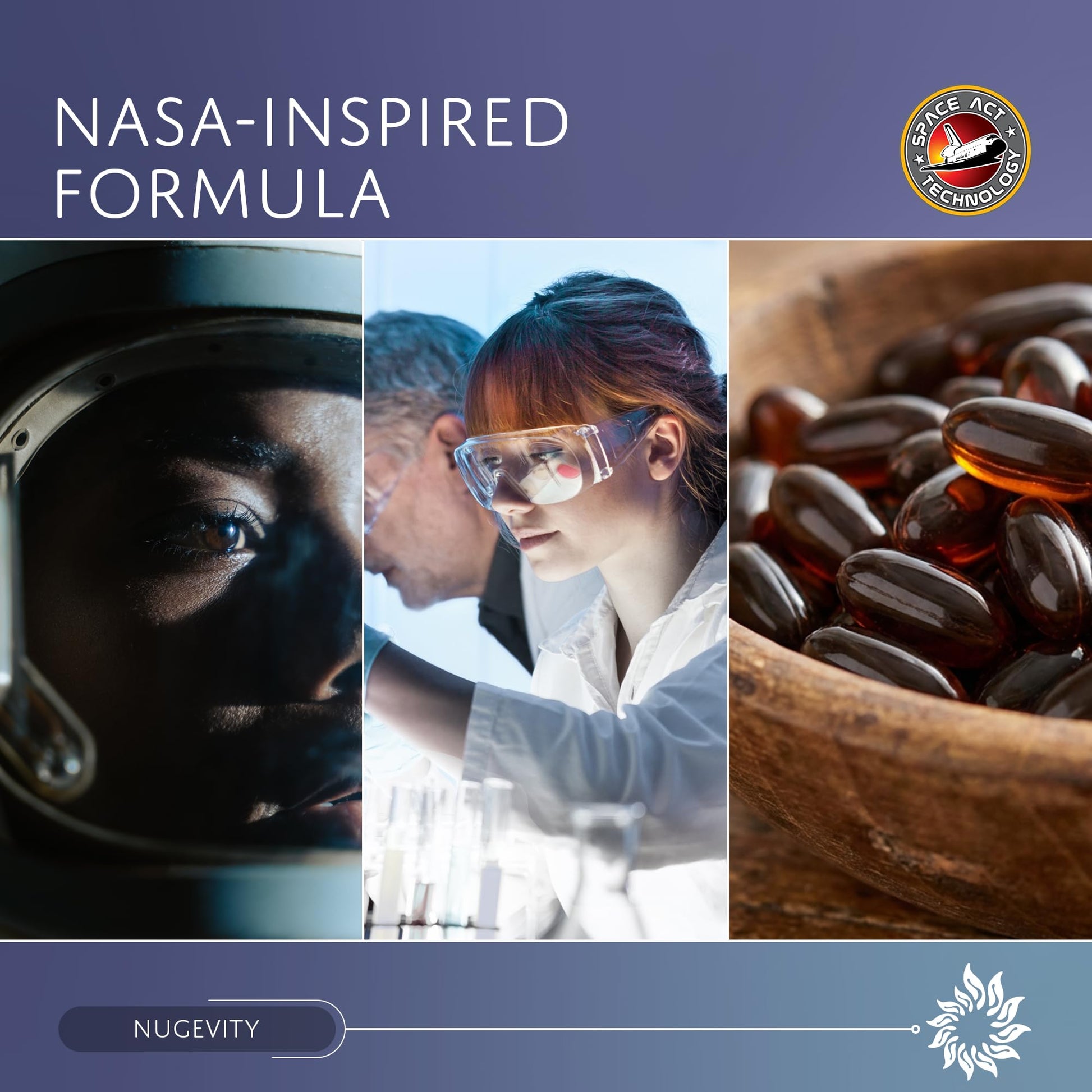 Nugevity OS2 Ocular Support Solution - Patented Eye Vitamins for Macular Health, Dry Eye and Blue Light - Lutein, Zeaxanthin, Omega 3, Astaxanthin and AREDS2 Supplements, Co-Developed by NASA, 90 ct Nugevity uk supplements
