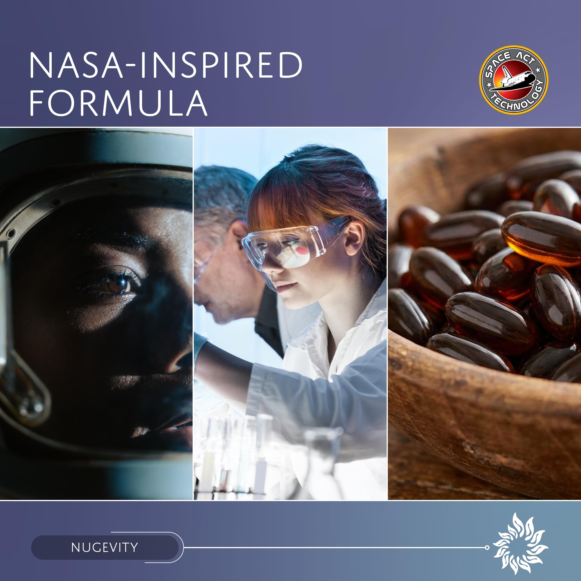 Nugevity OS2 Ocular Support Solution - Patented Eye Vitamins for Macular Health, Dry Eye and Blue Light - Lutein, Zeaxanthin, Omega 3, Astaxanthin and AREDS2 Supplements, Co-Developed by NASA, 90 ct Nugevity uk supplements