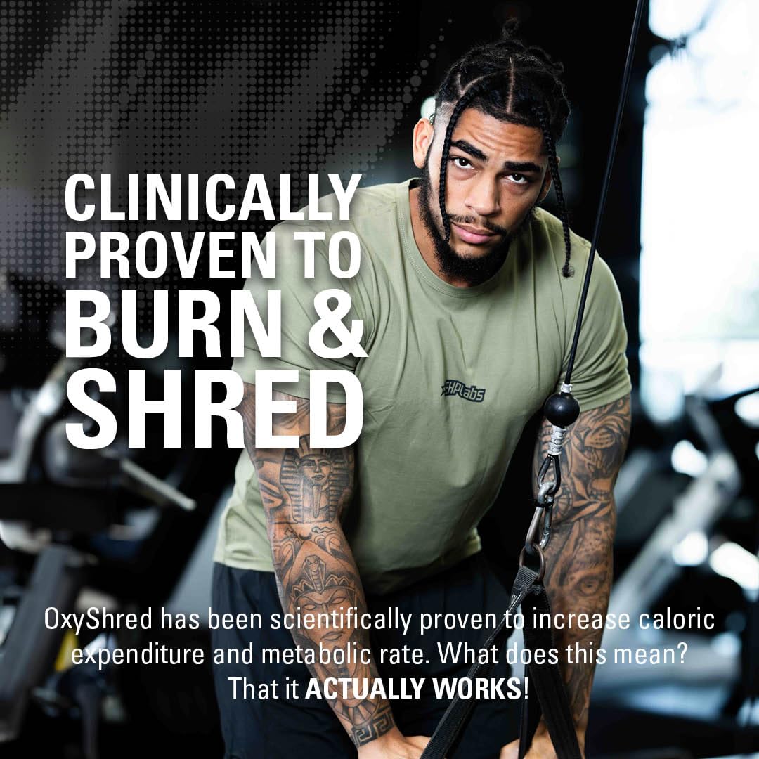 EHPlabs OxyShred Thermogenic Shredding Supplement - Clinically Proven Pre Workout EHP Labs uk supplements