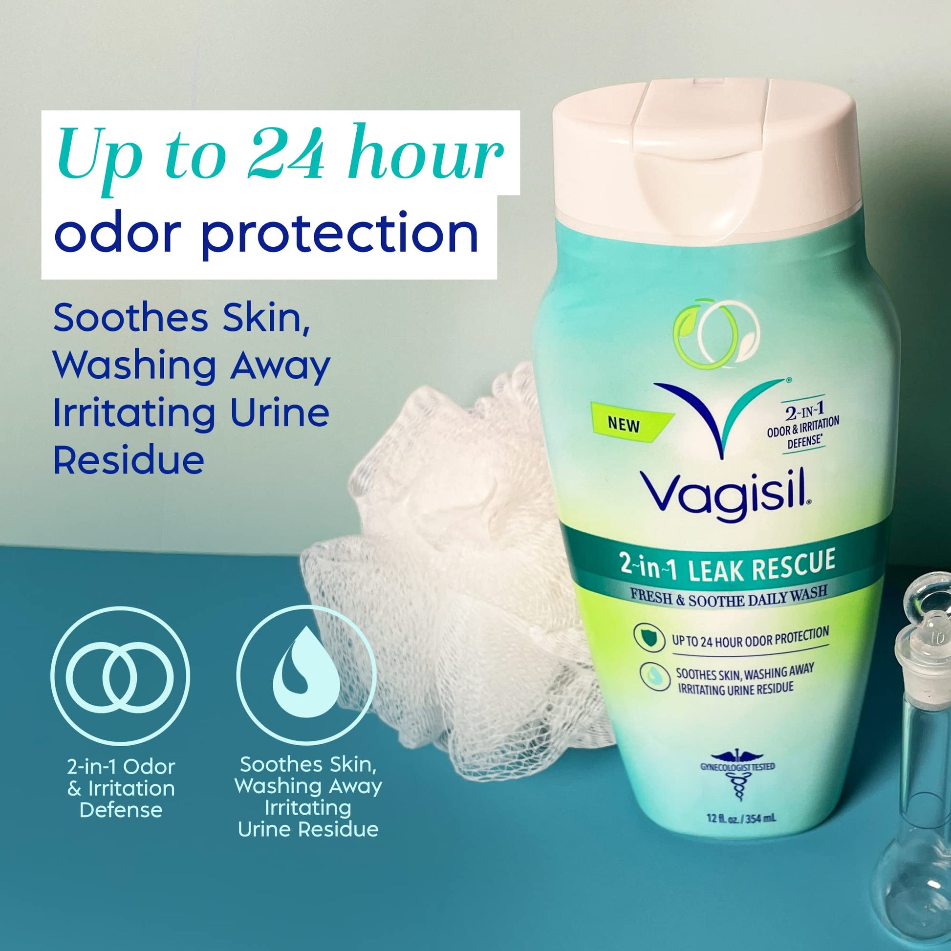 Vagisil 2-in-1 Leak Rescue Daily Intimate Feminine Wash for Women, Gynecologist Tested & Hypoallergenic Vagisil uk supplements