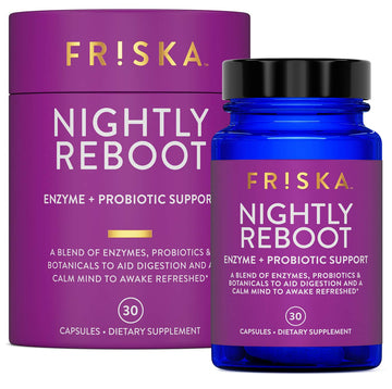 FRISKA Nightly Reboot Enzyme and Probiotics Supplement, Promotes Better Digestion FR!SKA uk supplements