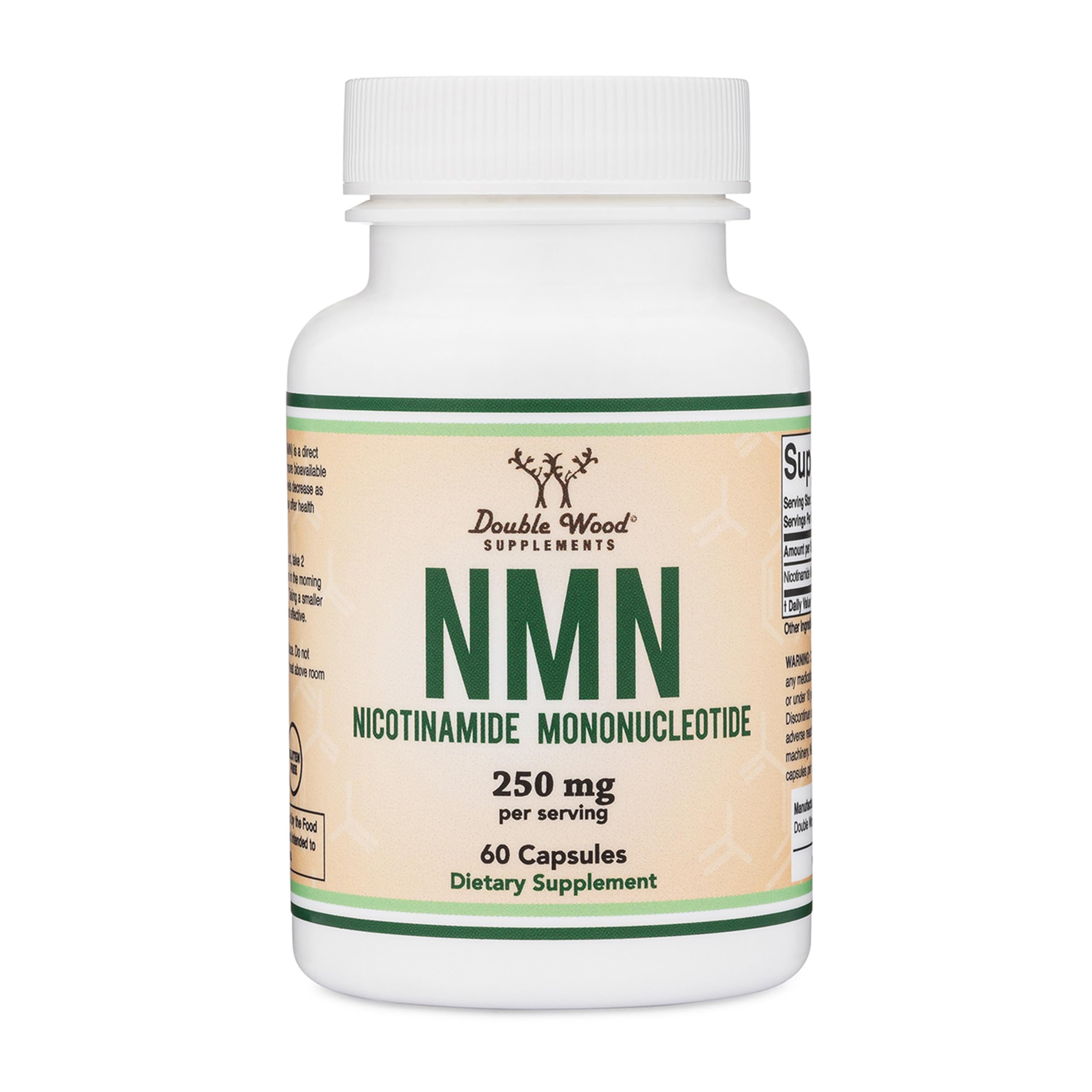 Double Wood Supplements NMN (Nicotinamide Mononucleotide) 250mg, 60 Capsules - 30 Servings, Gluten Free Double Wood Supplements uk supplements
