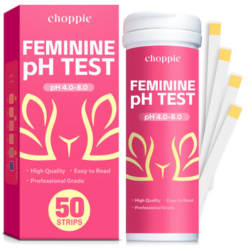 Choppie Vaginal Health pH Test Strips (50 Strips), pH Balance Test Strips for Women, Vaginal pH Test Strips Choppie uk supplements