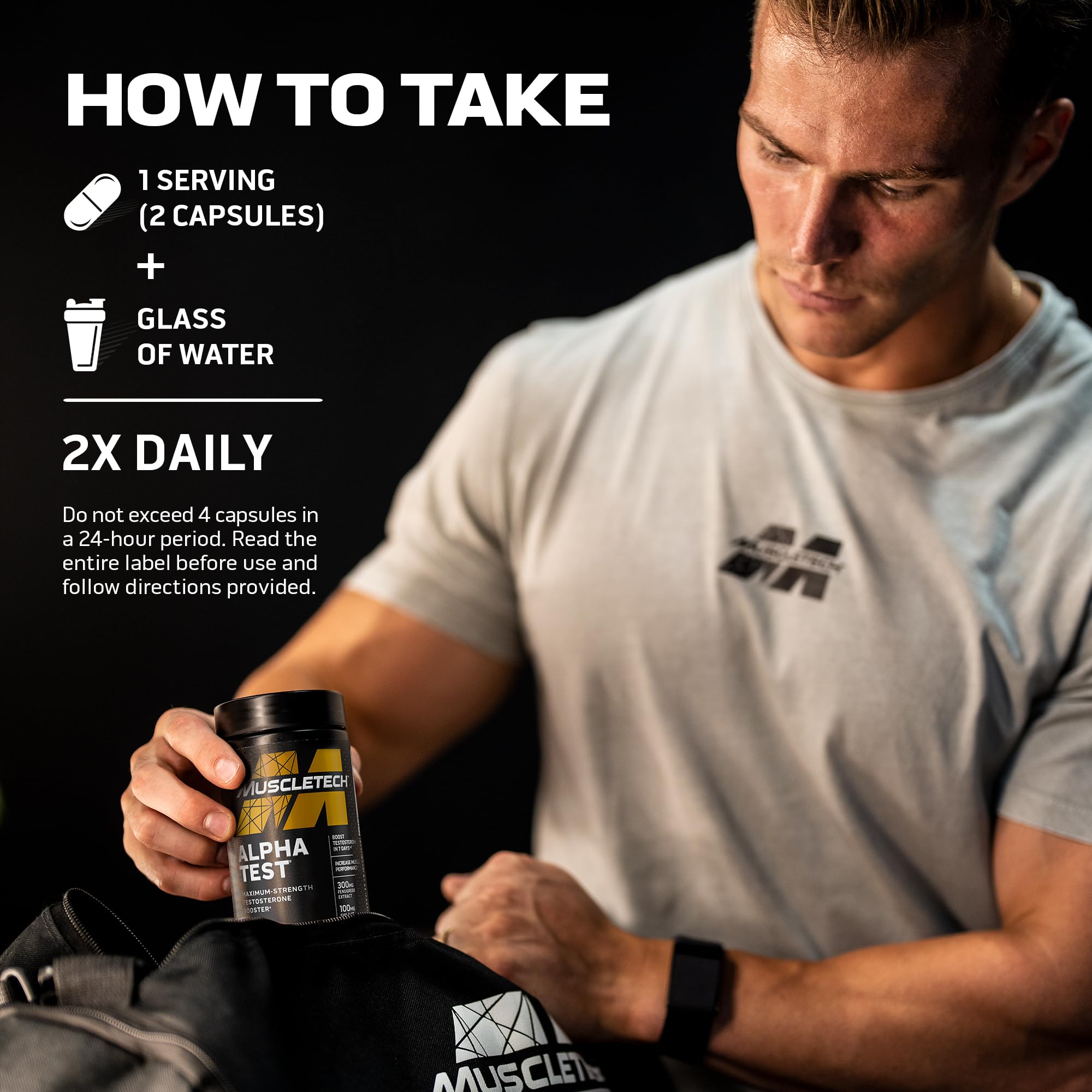 Testosterone Booster for Men, MuscleTech AlphaTest, Tribulus Terrestris & Boron Suppleme MuscleTech uk supplements