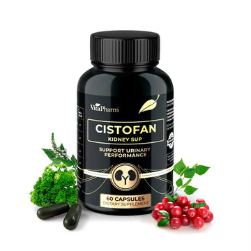 CISTOFAN Kidney Support Supplement – Herbal Formula with Java Tea, Birch Leaf, Parsley & Cranberry – Supports Urinary Tract & Kidney Function – Natural Diuresis – 60 Capsules – Non-GMO – Made in EU VitaPharm uk supplements