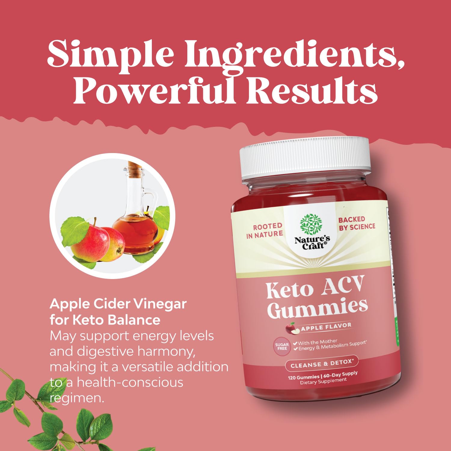 Vegan Advanced Keto ACV Gummies - Keto Apple Cider Vinegar Gummies Sugar Free Natures Craft uk supplements