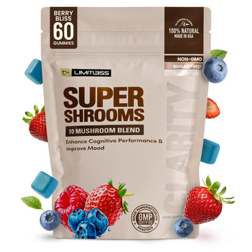 Limitless Supershrooms Smart Focus Gummies - 30 Day Supply LIMITLESS X uk supplements