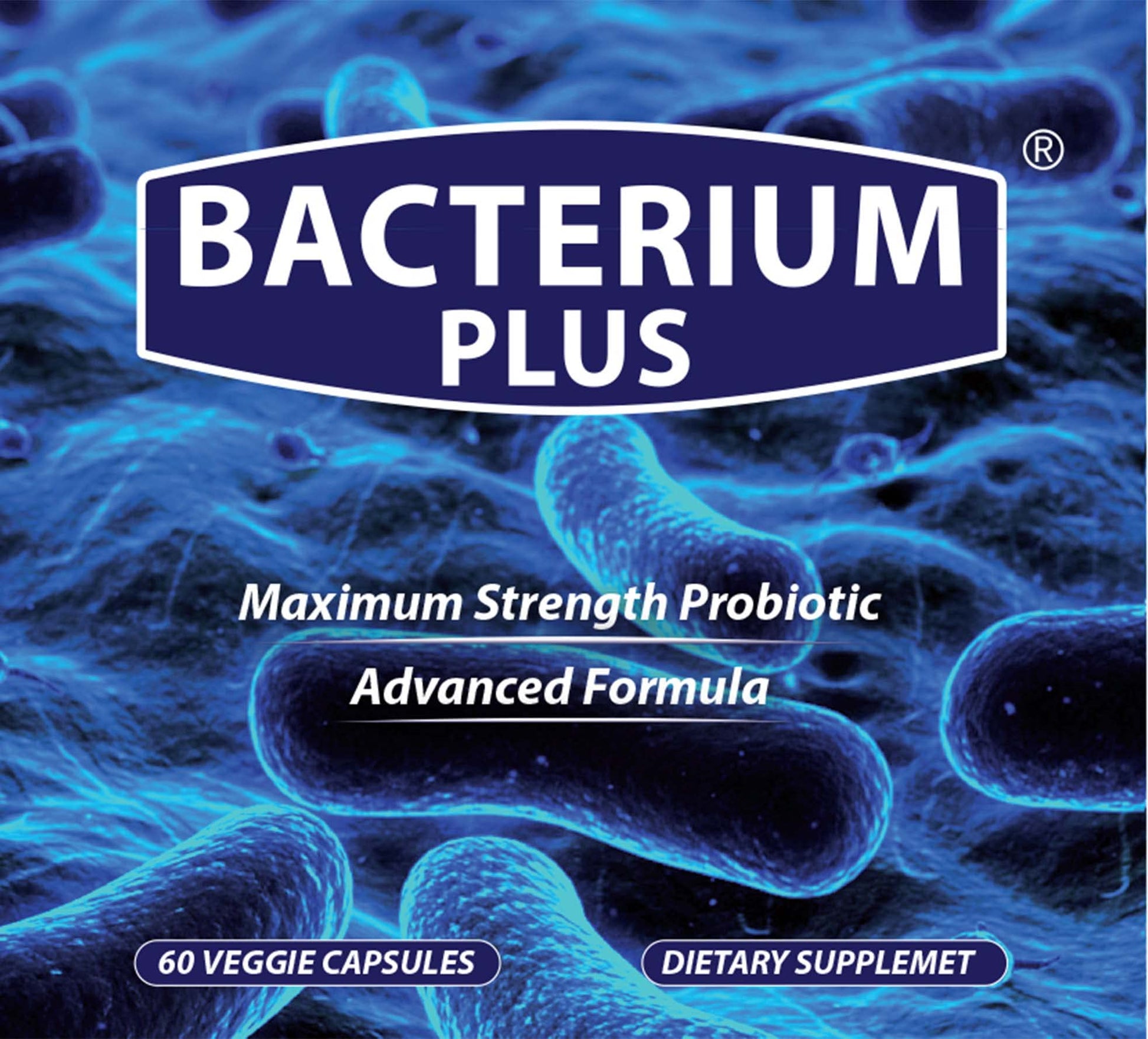 Bacterium Plus - Maximum Strength Probiotics - Probiotic Blend to Improve Instestinal Health, 100% Natural Digestive Supplement - 60 Capsules BACTERIUM PLUS uk supplements