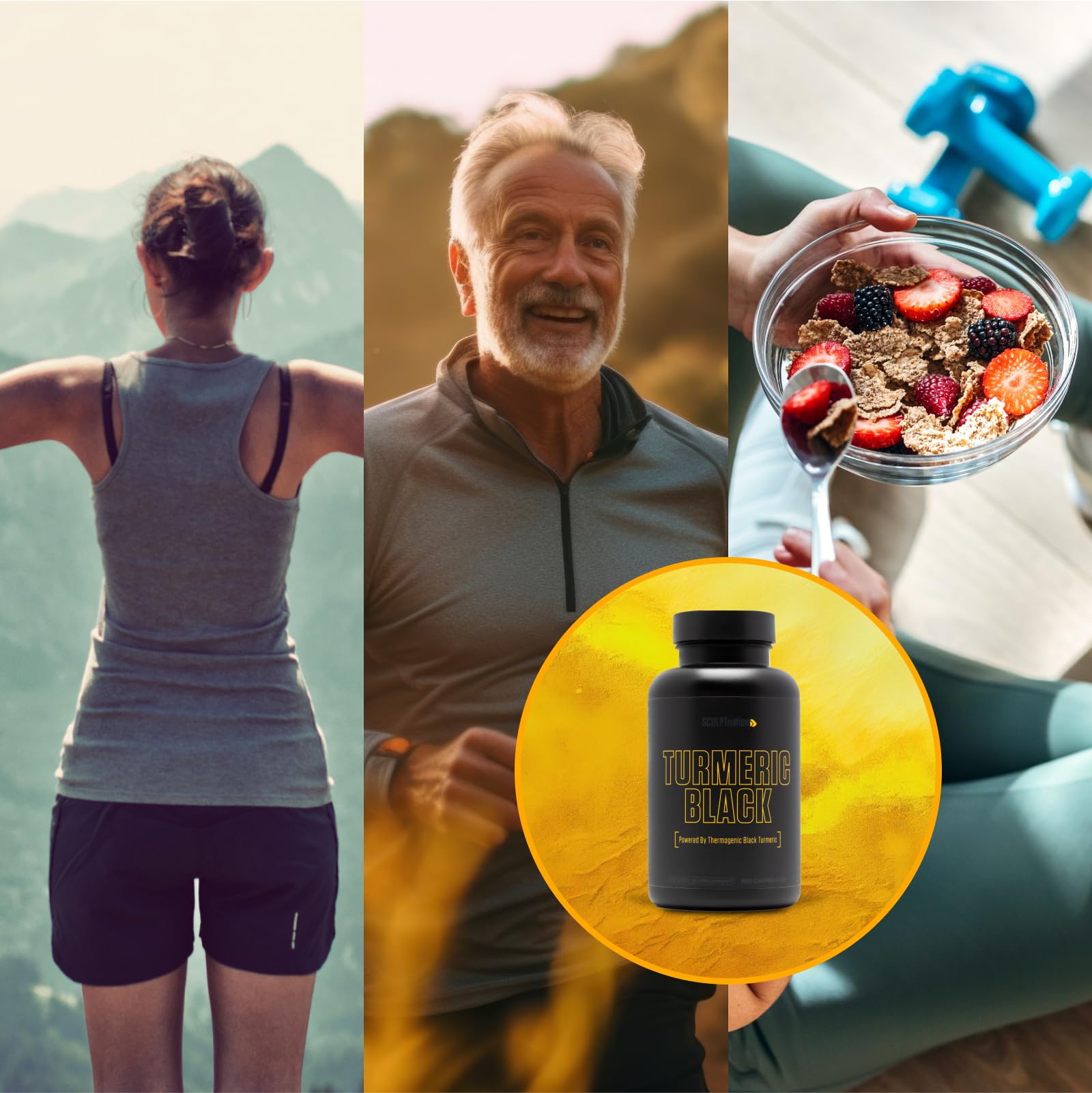 Sculpt Nation by V Shred Powerful Turmeric Supplement - Turmeric Curcumin Sculpt Nation uk supplements