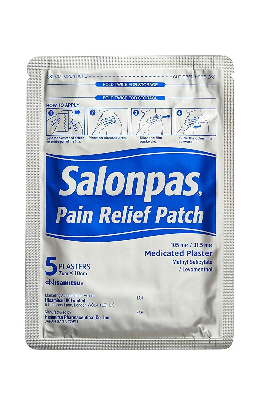 Salonpas Pain Relief Patches 5 Each Salonpas uk supplements