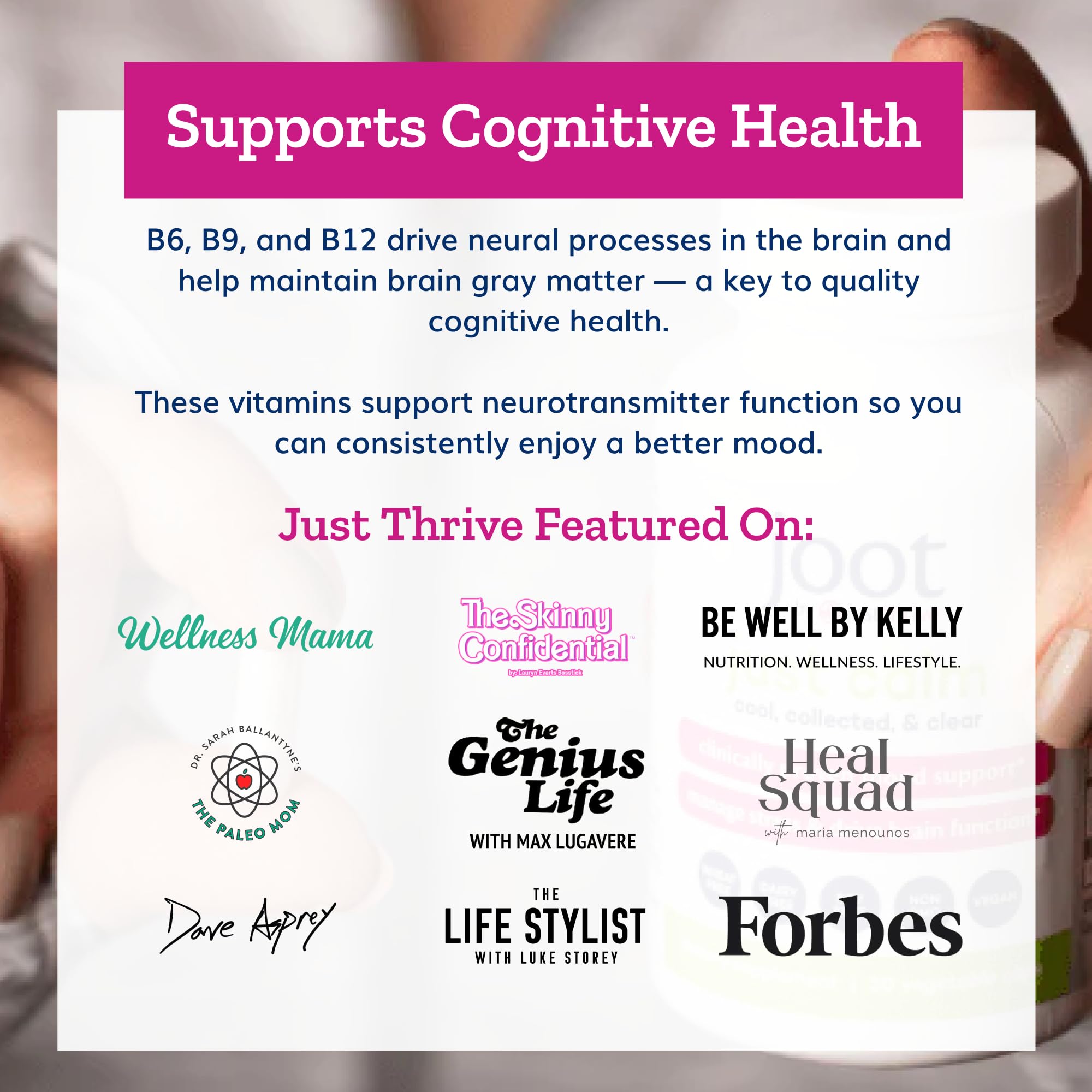 Just Thrive - Just Calm - Cortisol Manager - Calming, Memory, and Mood Support Supplement - Vegan, 30 Calm Capsules Just Thrive uk supplements