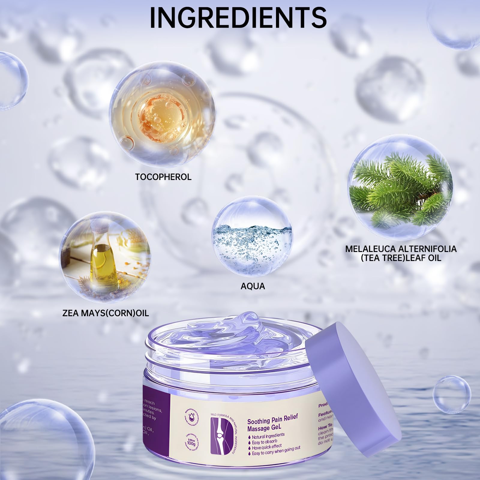 2PCS Kresin Joint Pain Gel Purple Gel,Soothing Pain Relief MassageGel,Purple Joint Repair Cream,Effective Soothesfor Back, Neck, Hands, and Feet MEIEGOU uk supplements