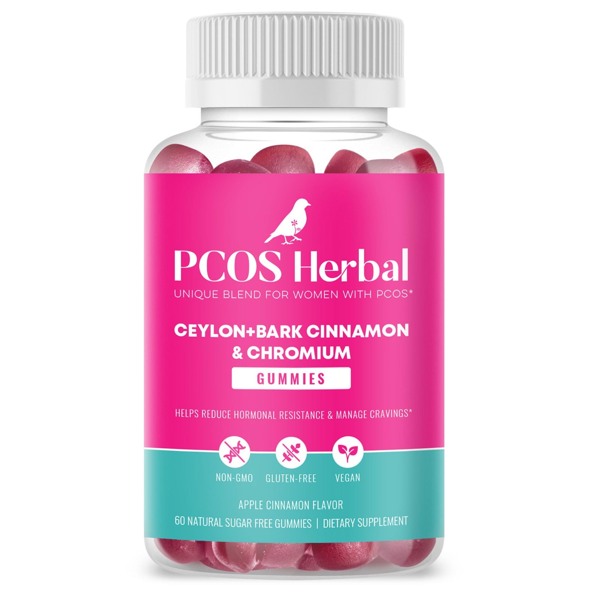 PCOS Herbal Gummies: Manage Cravings and Hormonal Balance; Cinnamon Complex PCOS Herbal Tea uk supplements