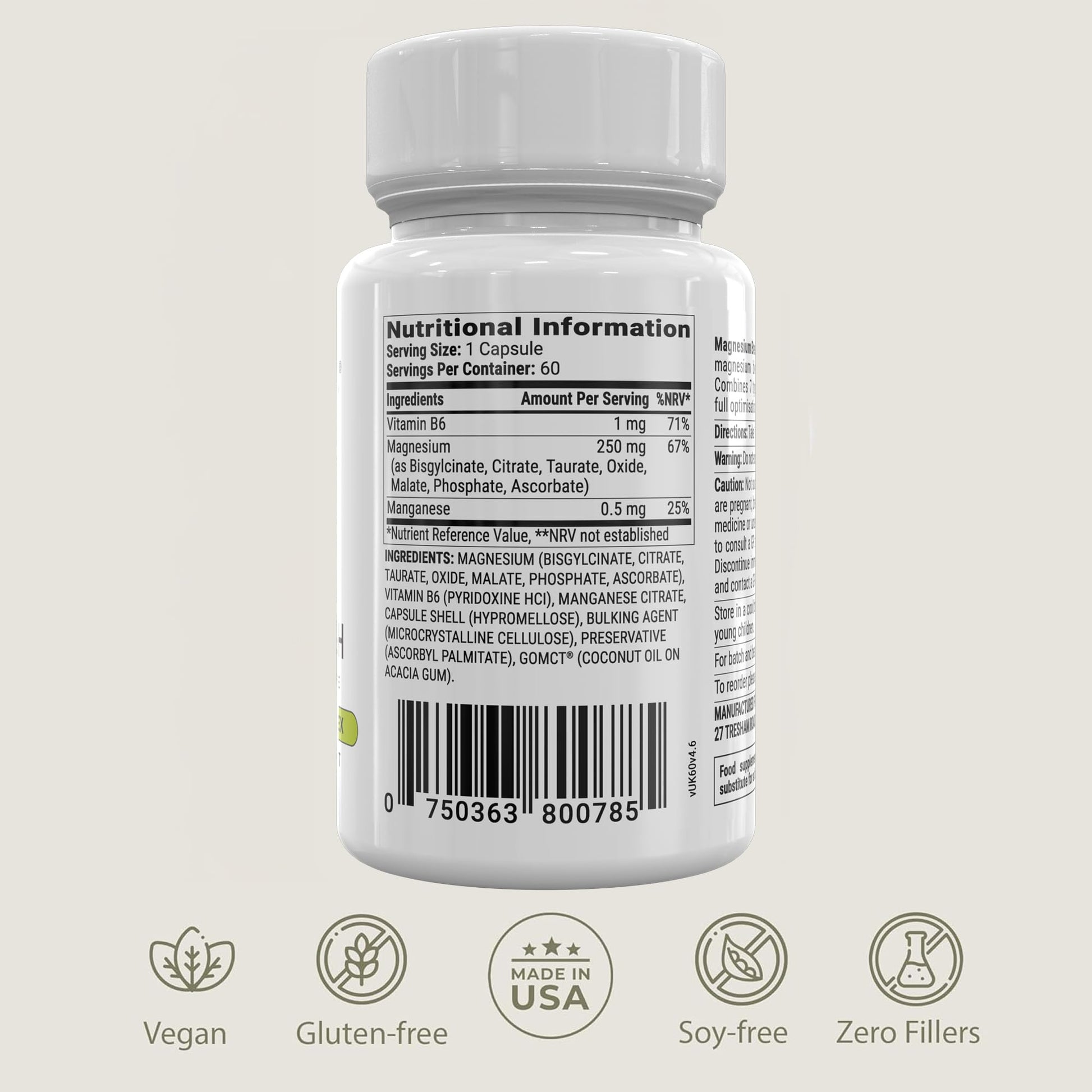 BIOptimizers Magnesium Breakthrough Supplement with 500mg - 7 Forms of Magnesium: Glycinate, Malate, Citrate, and More - Natural Support for Sleep and Cognitive Function -60 Capsules- Calming Vitamins BIOptimizers uk supplements