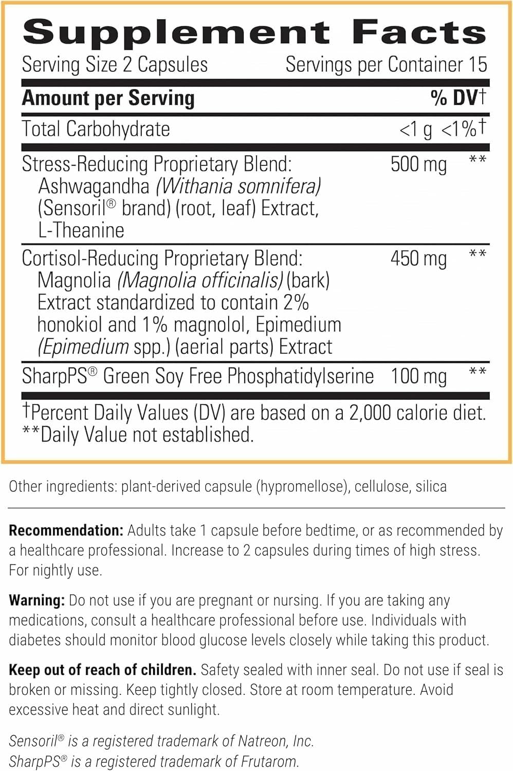 Integrative Therapeutics Cortisol Manager Allergen Free - Adrenal Health Support Supplement for Healthy Stress Response* - Vegan, Non-Dairy & Gluten-Free - 30 Capsules (15 Servings) Integrative Therapeutics uk supplements